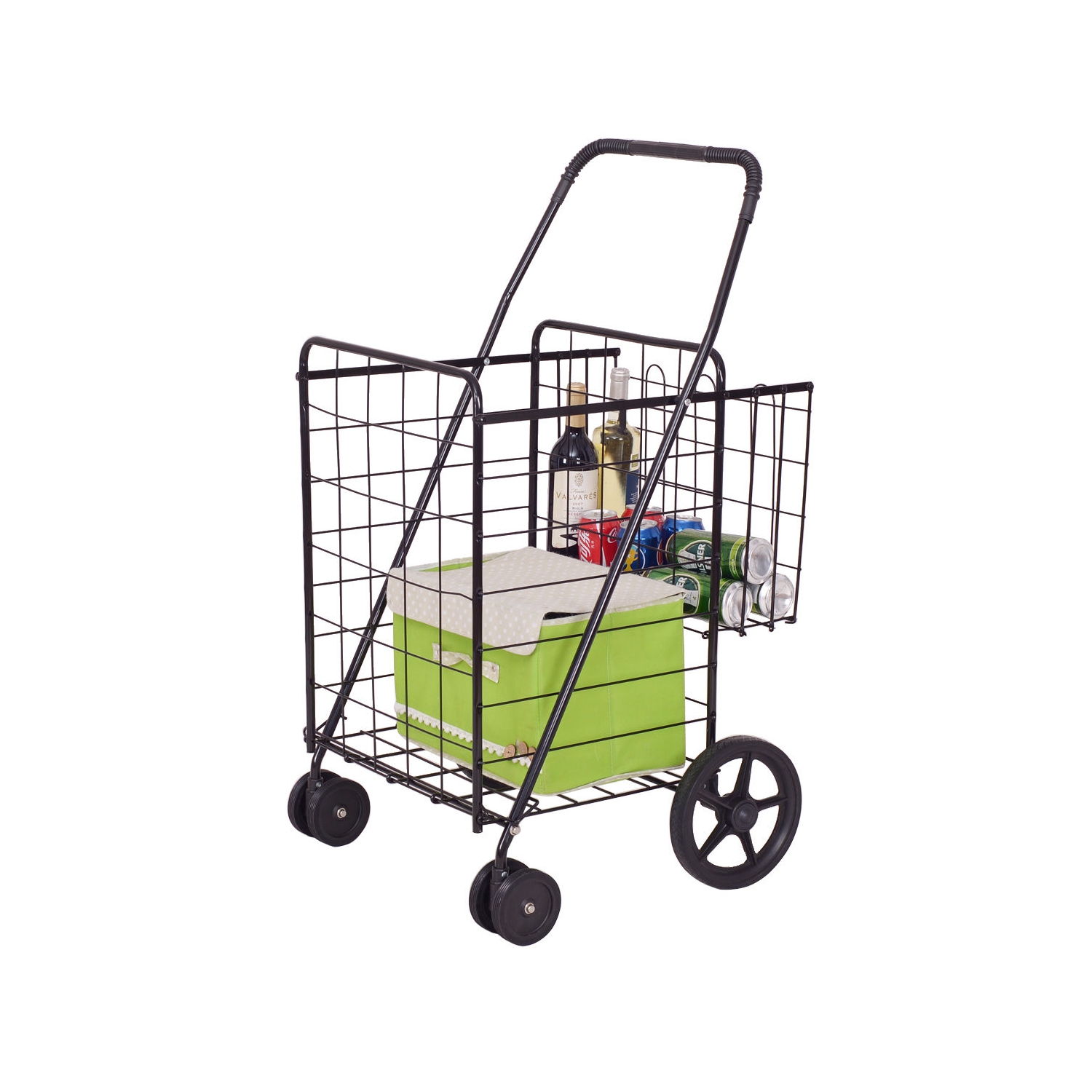 Panier de magasinage pliant panier géant Épicerie à roulettes pivotantes