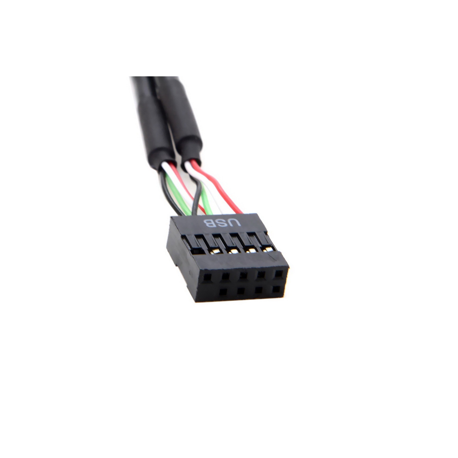 axGear Internal 9-Pin USB 2.0 Splitter 1 Male To 4 Female Motherboard Pin to PC Case