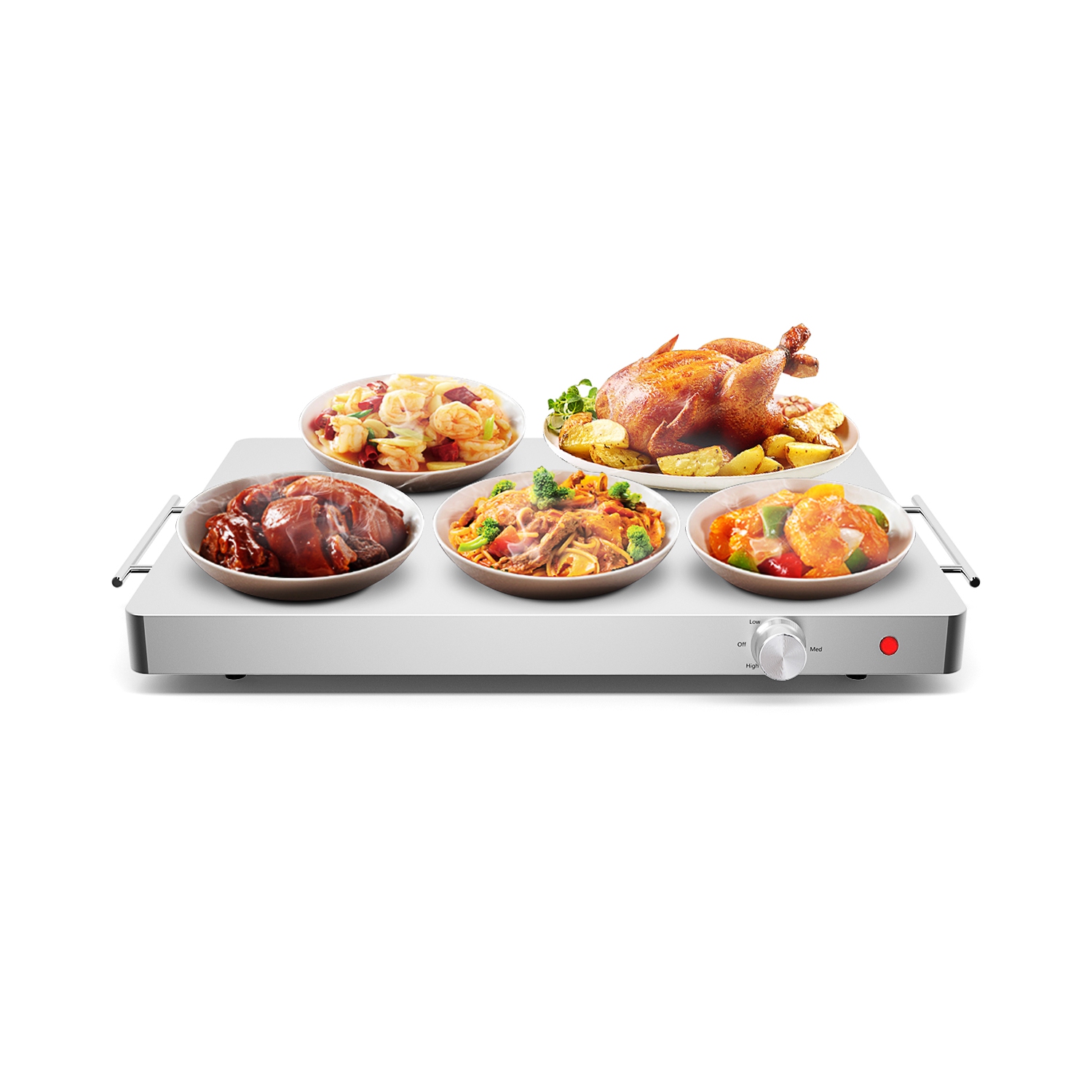 3 Tray Buffet Server  Hot Plate Food WarmerTabletop Electric Food Warming 