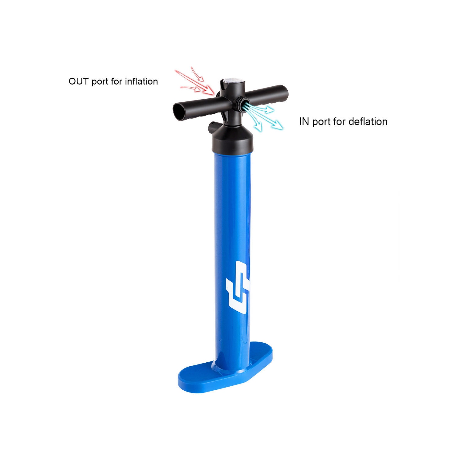 Goplus SUP Hand Pump Max 29 PSI Double Action Manual inflation w/ Gauge