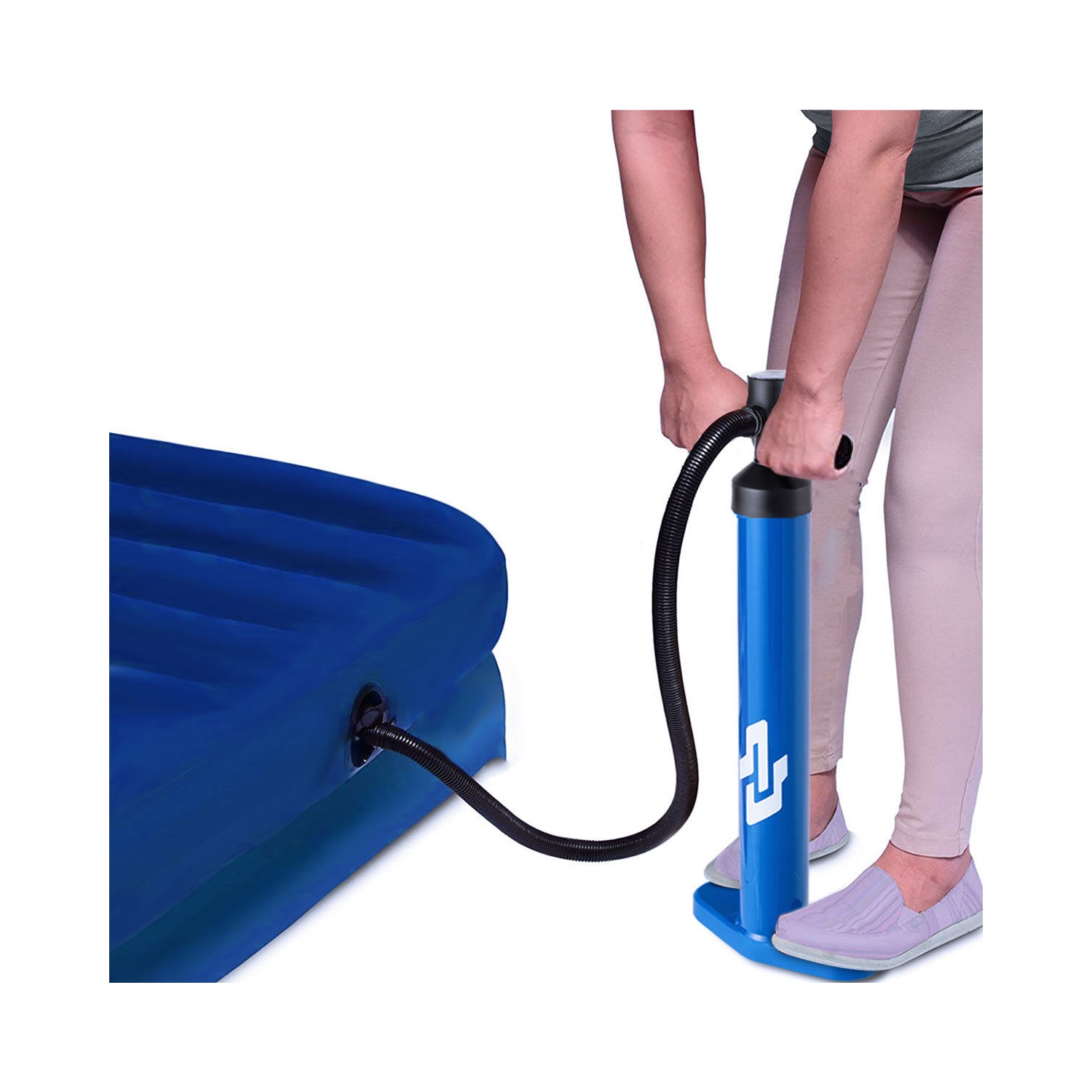 Goplus SUP Hand Pump Max 29 PSI Double Action Manual inflation w/ Gauge