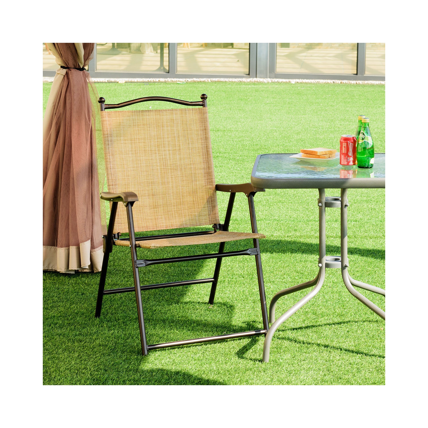 Lot de 2 chaises de camping pliables Costway