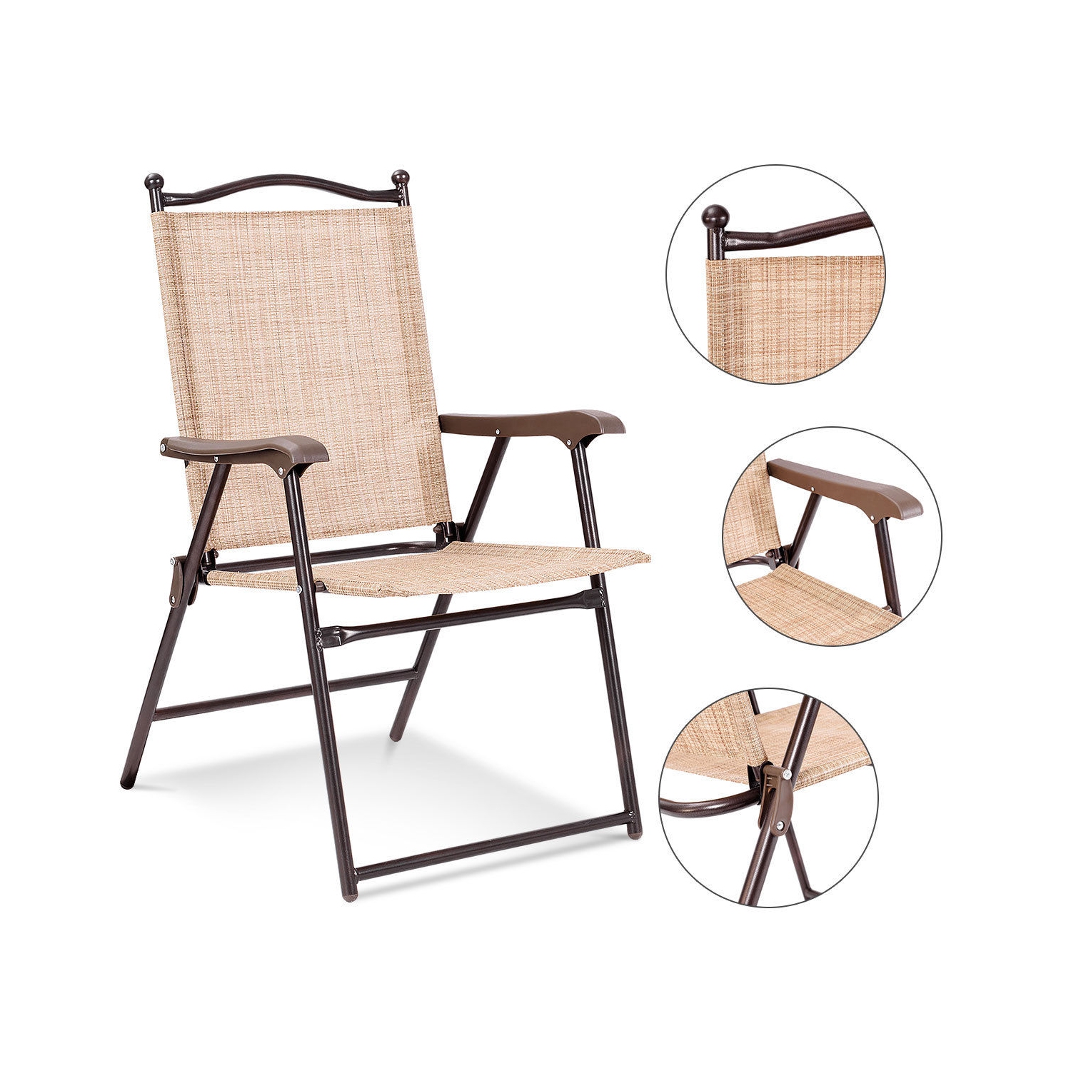 Lot de 2 chaises de camping pliables Costway