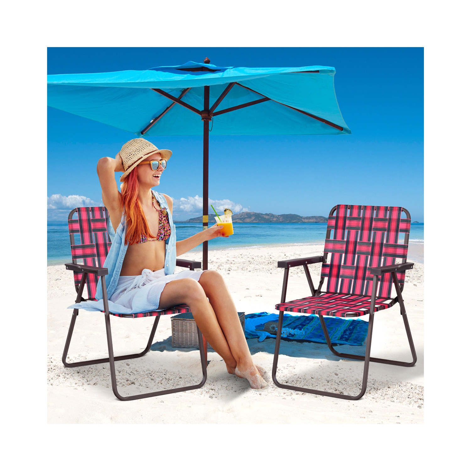 Lot de 6 chaises de camping pliantes