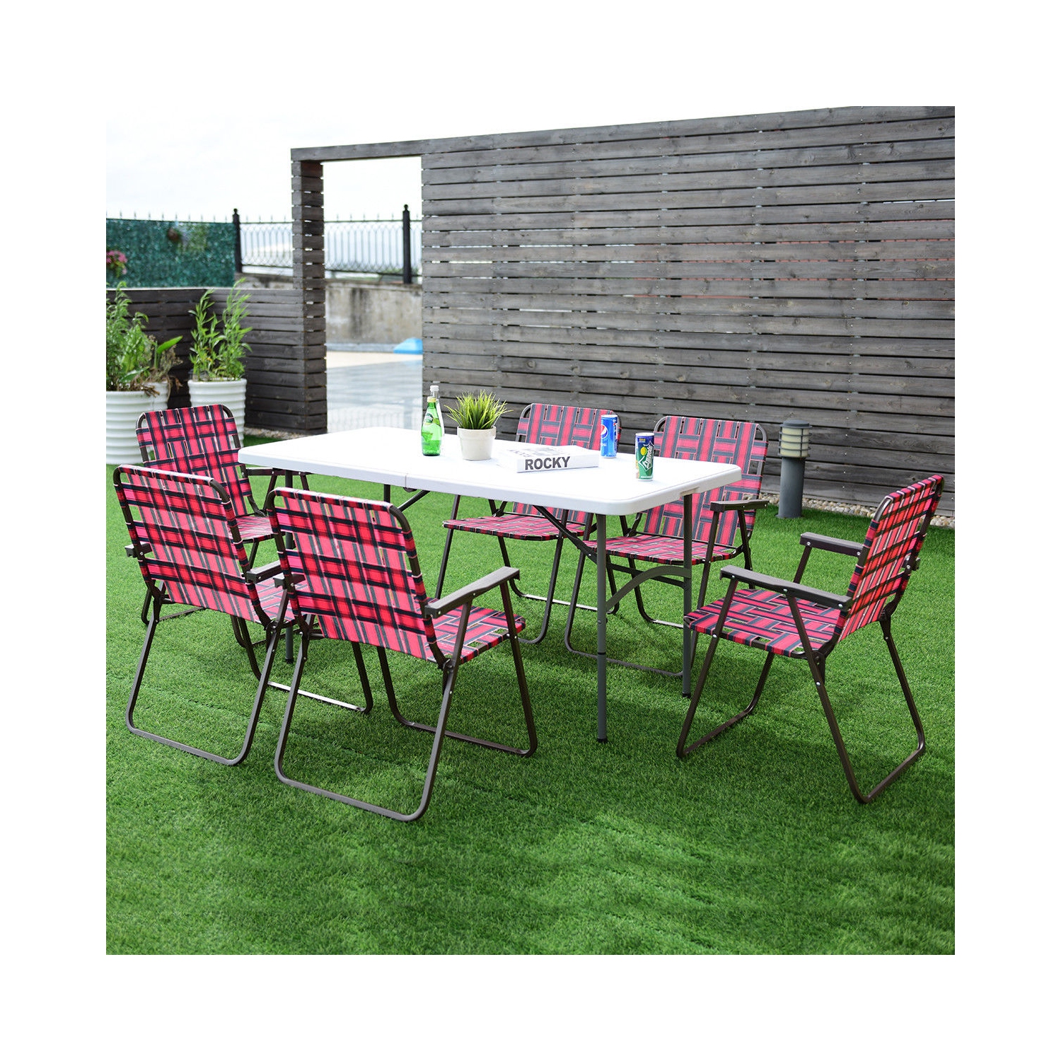 Lot de 6 chaises de camping pliantes