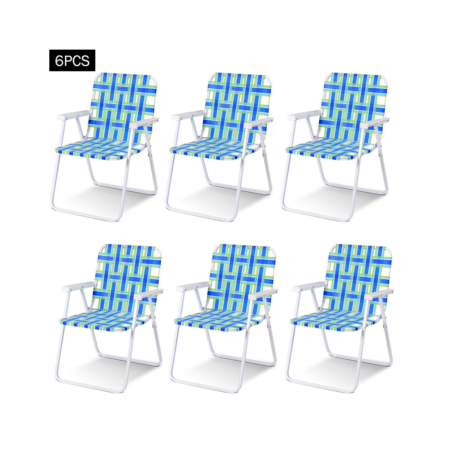 Lot de 6 chaises de camping pliantes