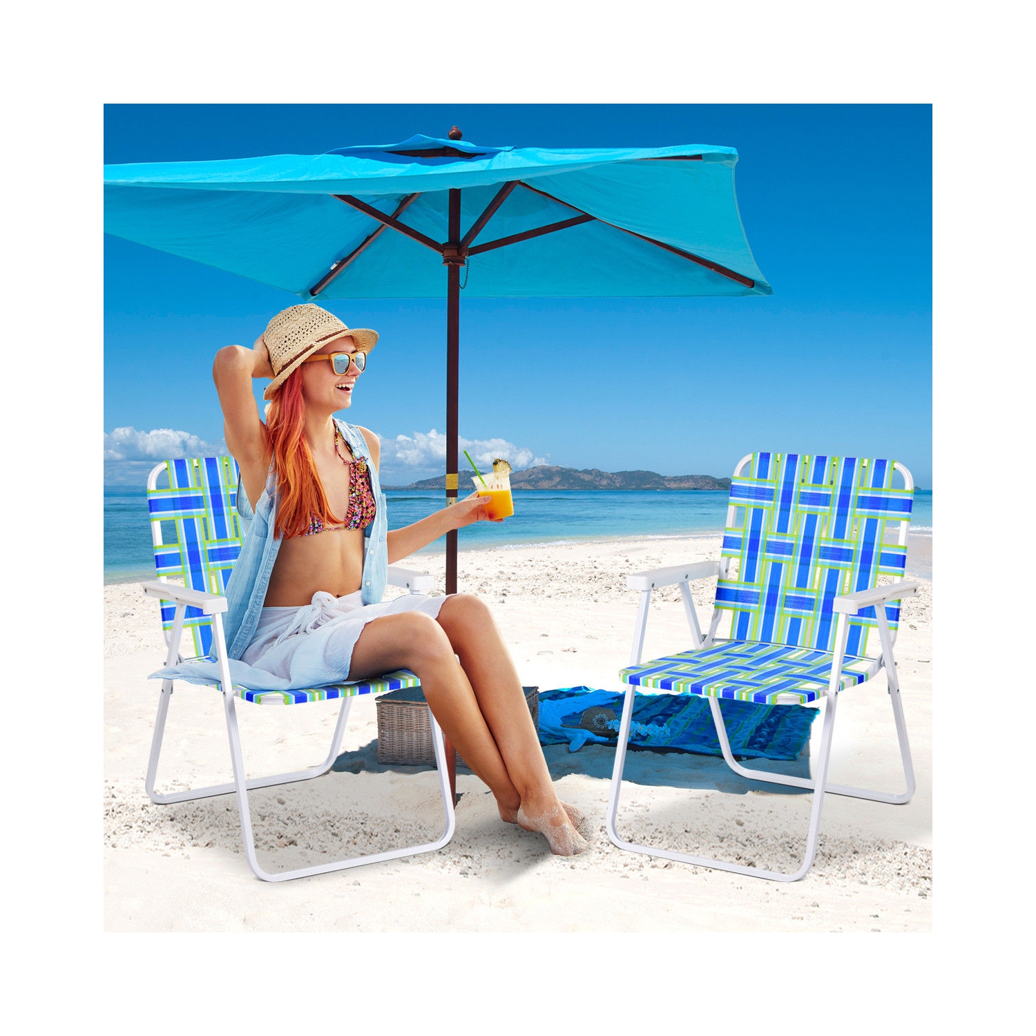 Lot de 6 chaises de camping pliantes