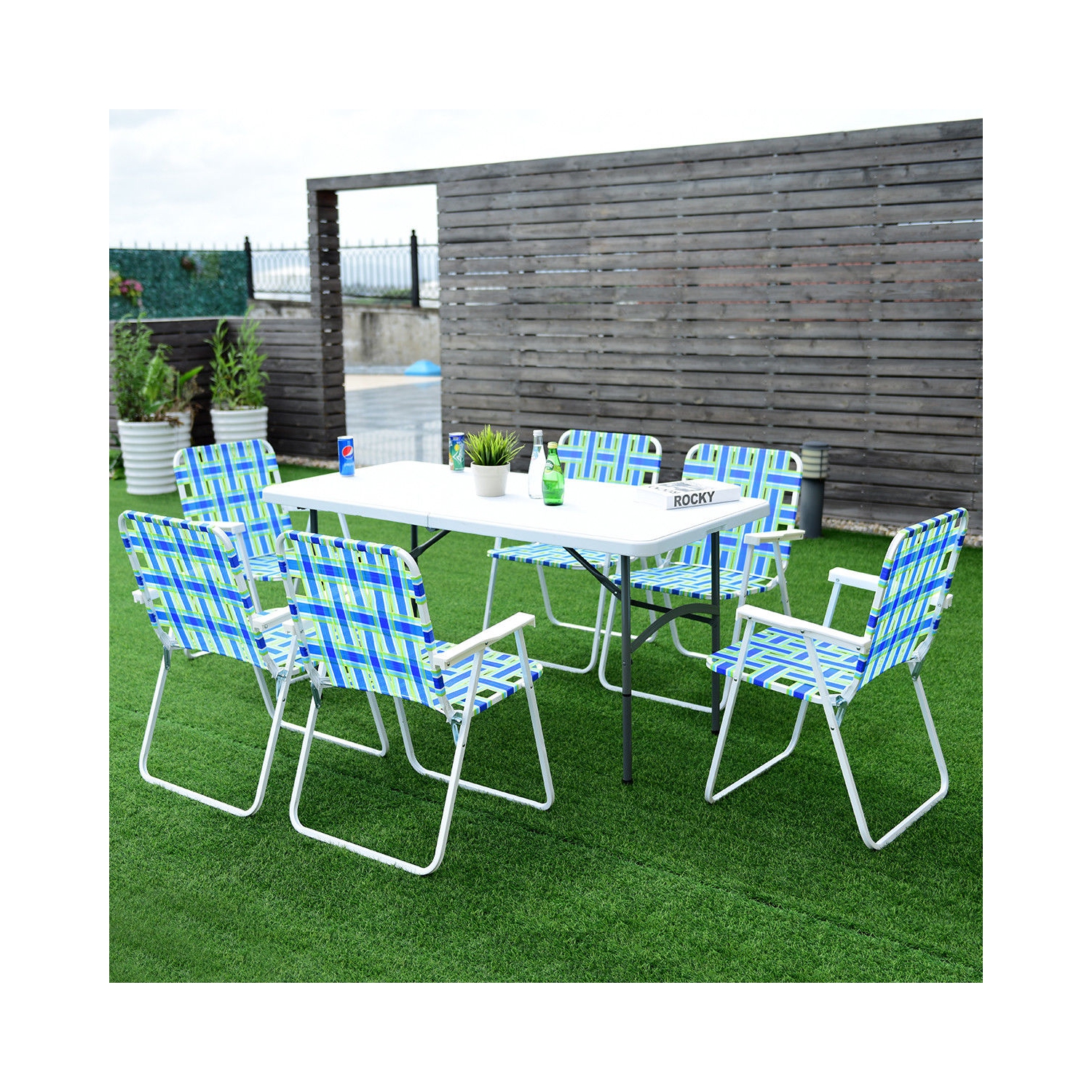 Lot de 6 chaises de camping pliantes