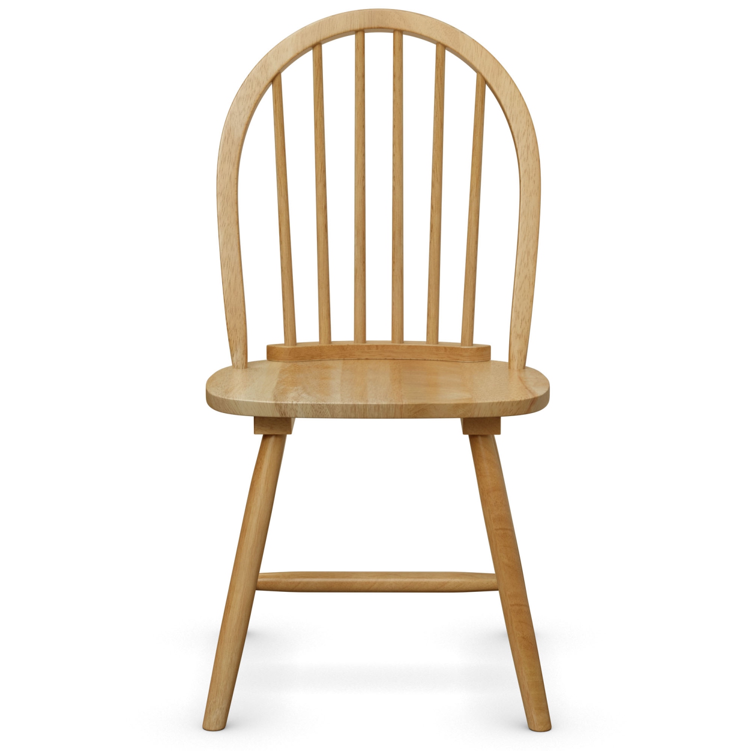 Ensemble de 2 chaises d'appoint Windsor Vintage de Costway pour salle à manger en bois avec dossier en bois, naturel