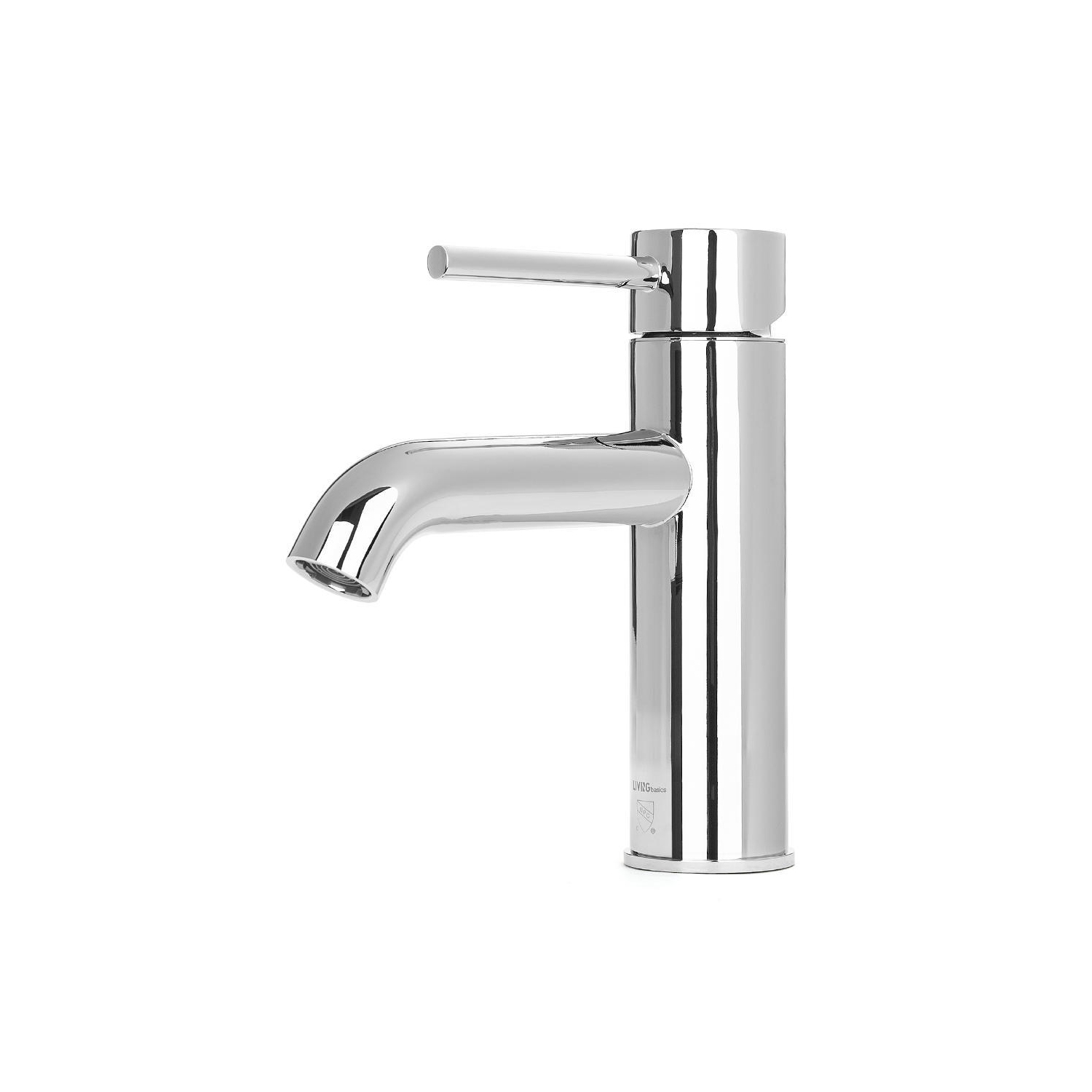 Robinet de lavabo de salle de bain à une poignée, chrome clair commercial moderne-LIVINGBasics