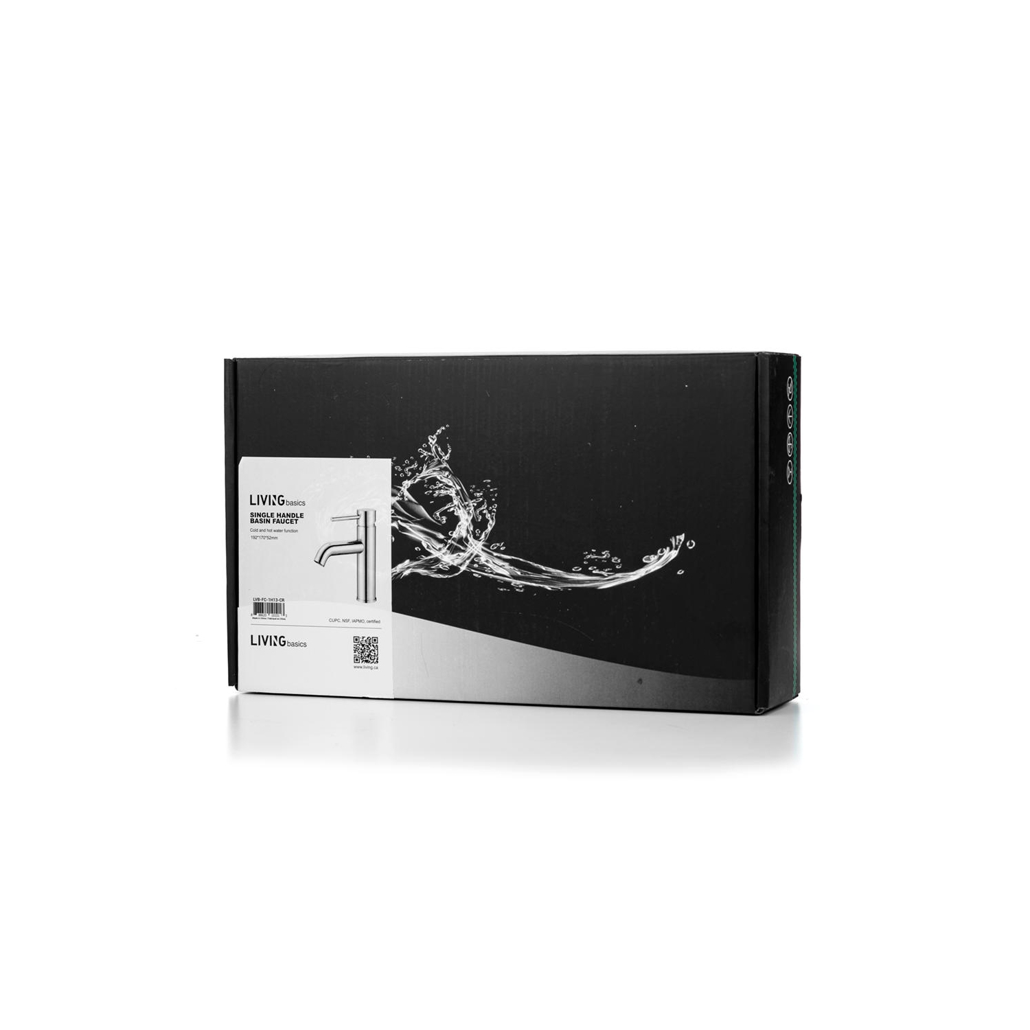 Robinet de lavabo de salle de bain à une poignée, chrome clair commercial moderne-LIVINGBasics