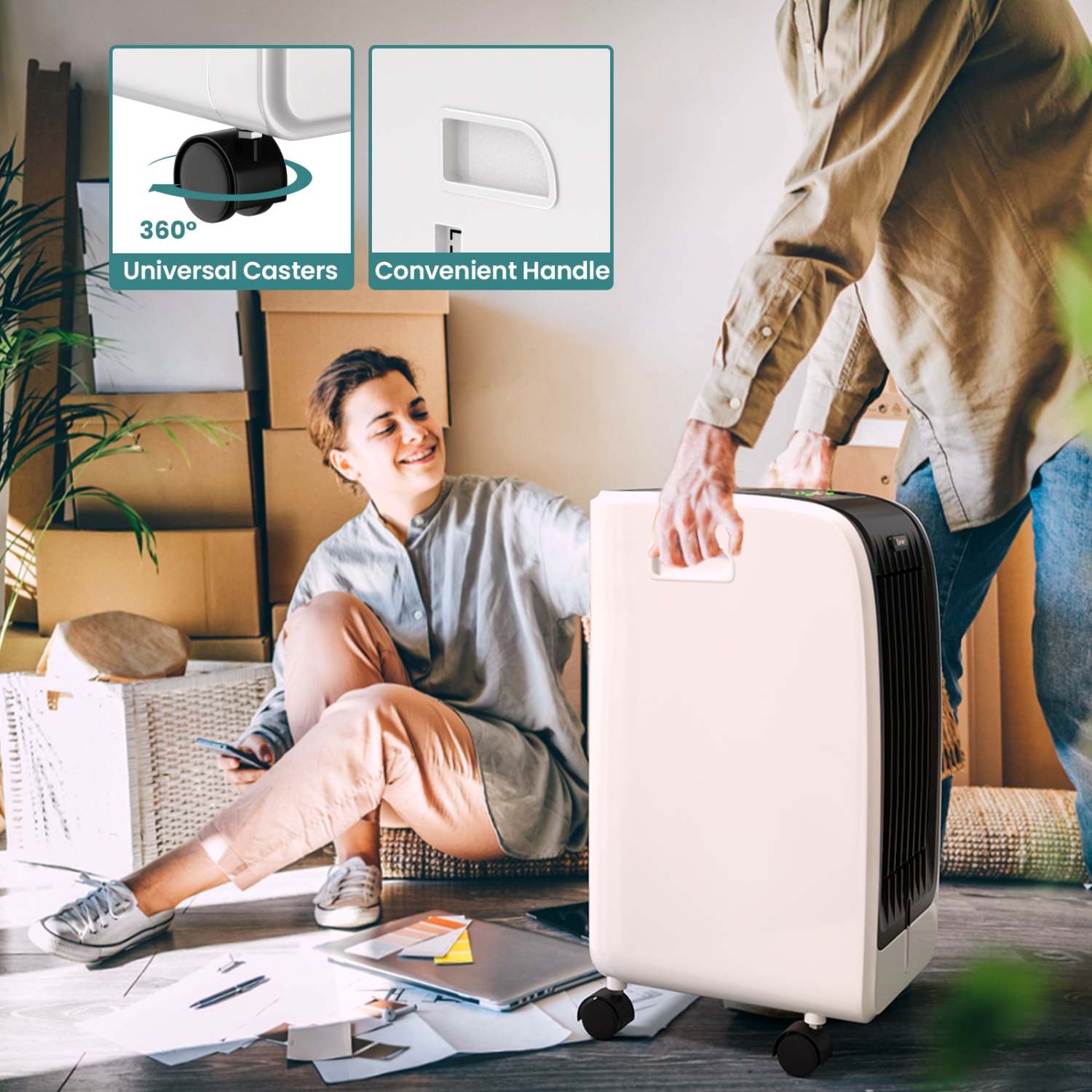 Costway Evaporative Air Cooler Portable Fan Conditioner Cooling Touch Pad Remote