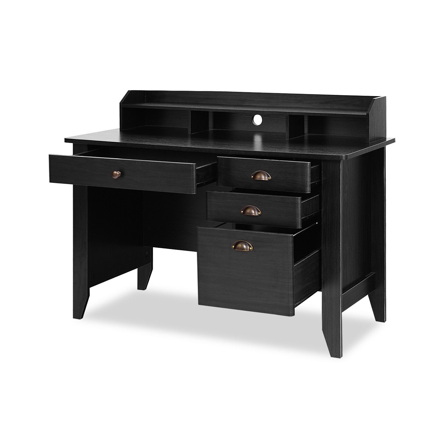 Costway Computer Computer Desk PC Laptop Writing Table Workstation Student Study Furniture Black