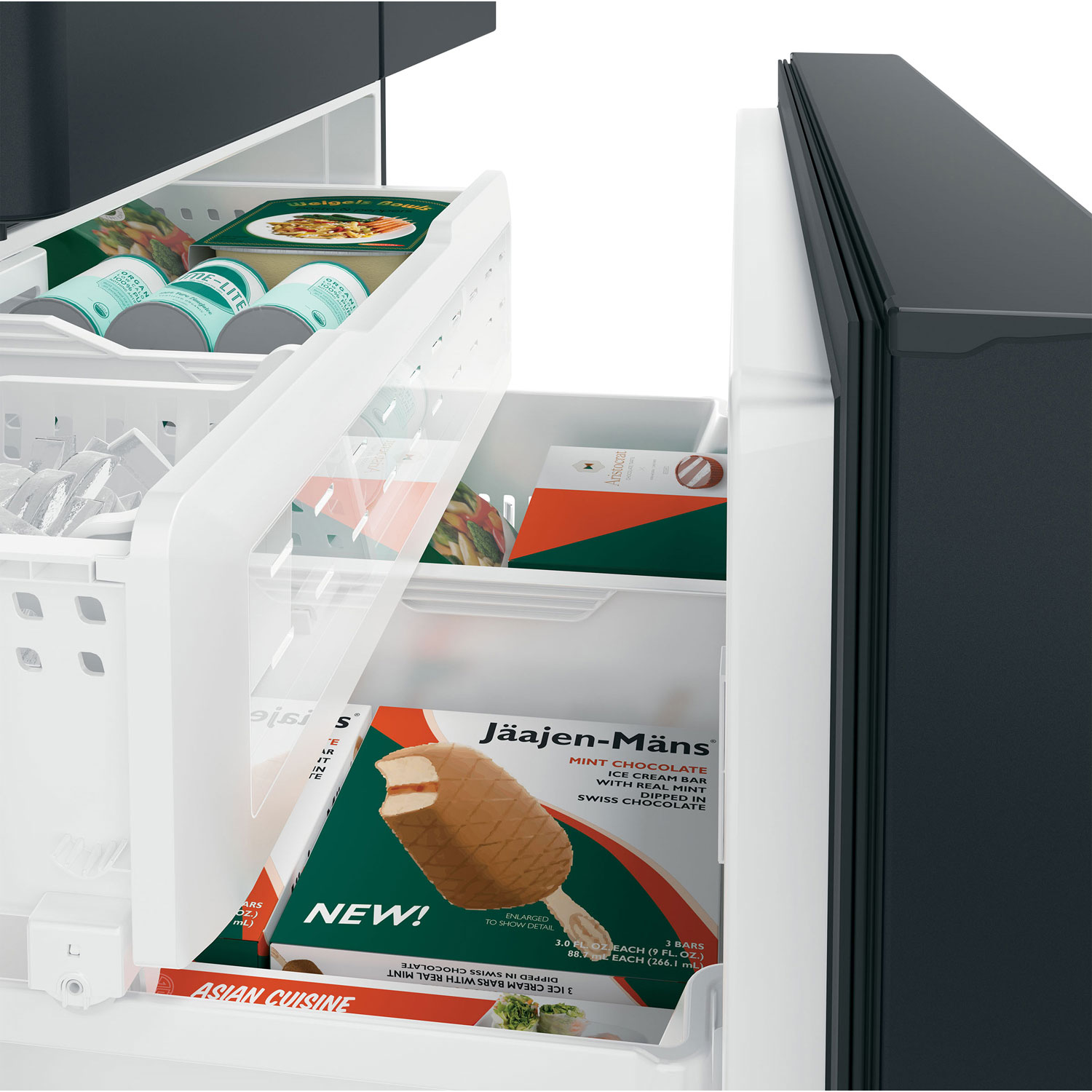 Réfrigérateur à deux portes à profondeur de comptoir de 23,1 pi³ 36 po Café - Noir mat