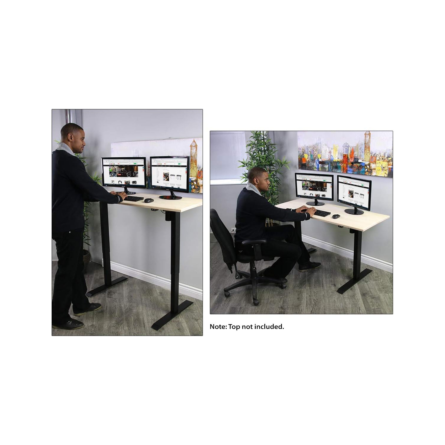 Cadre de bureau motorisé/électrique à hauteur réglable FS-DR48Mii de Boost Industries au sol