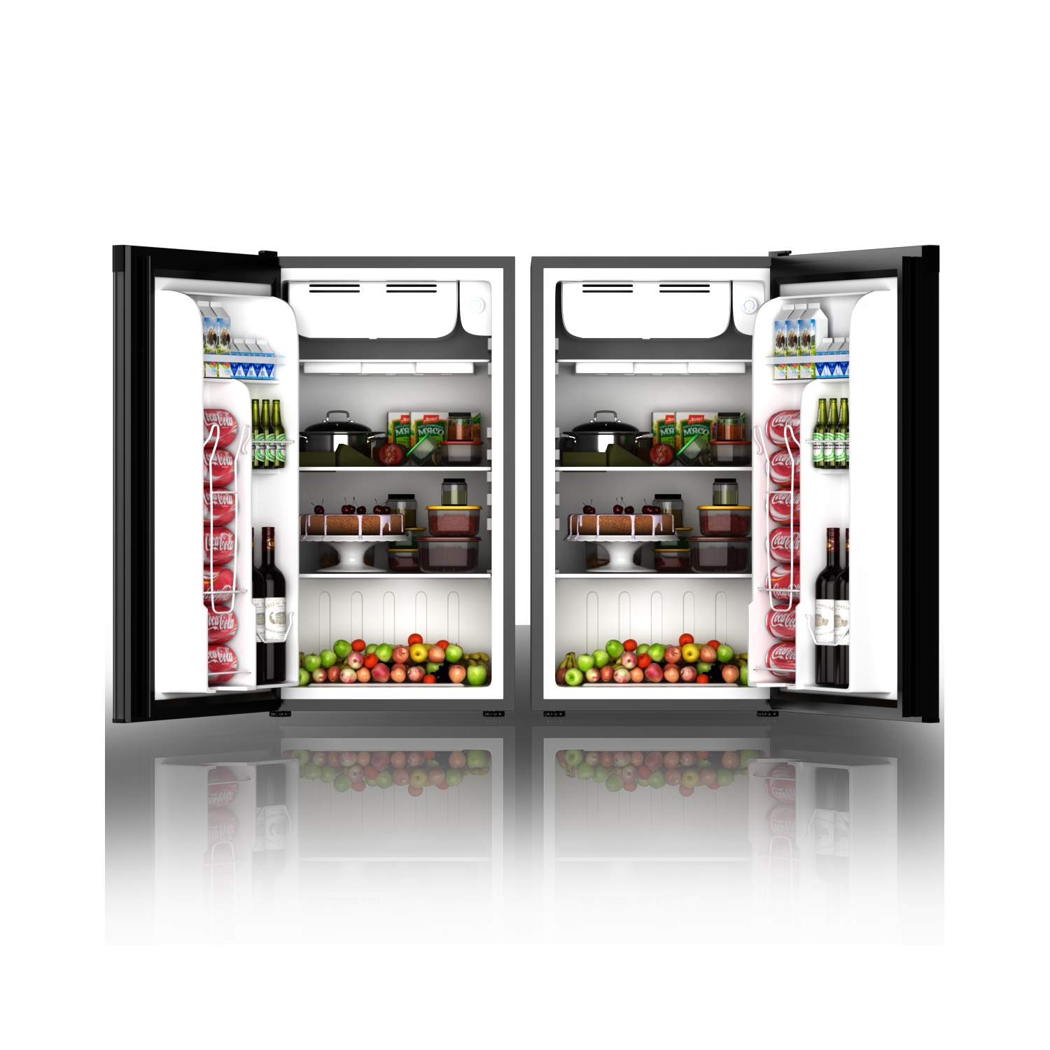 Costway 3.2 Cu.Ft Mini Fridge Compact Refrigerator Dorm Office w/ Reversible Door