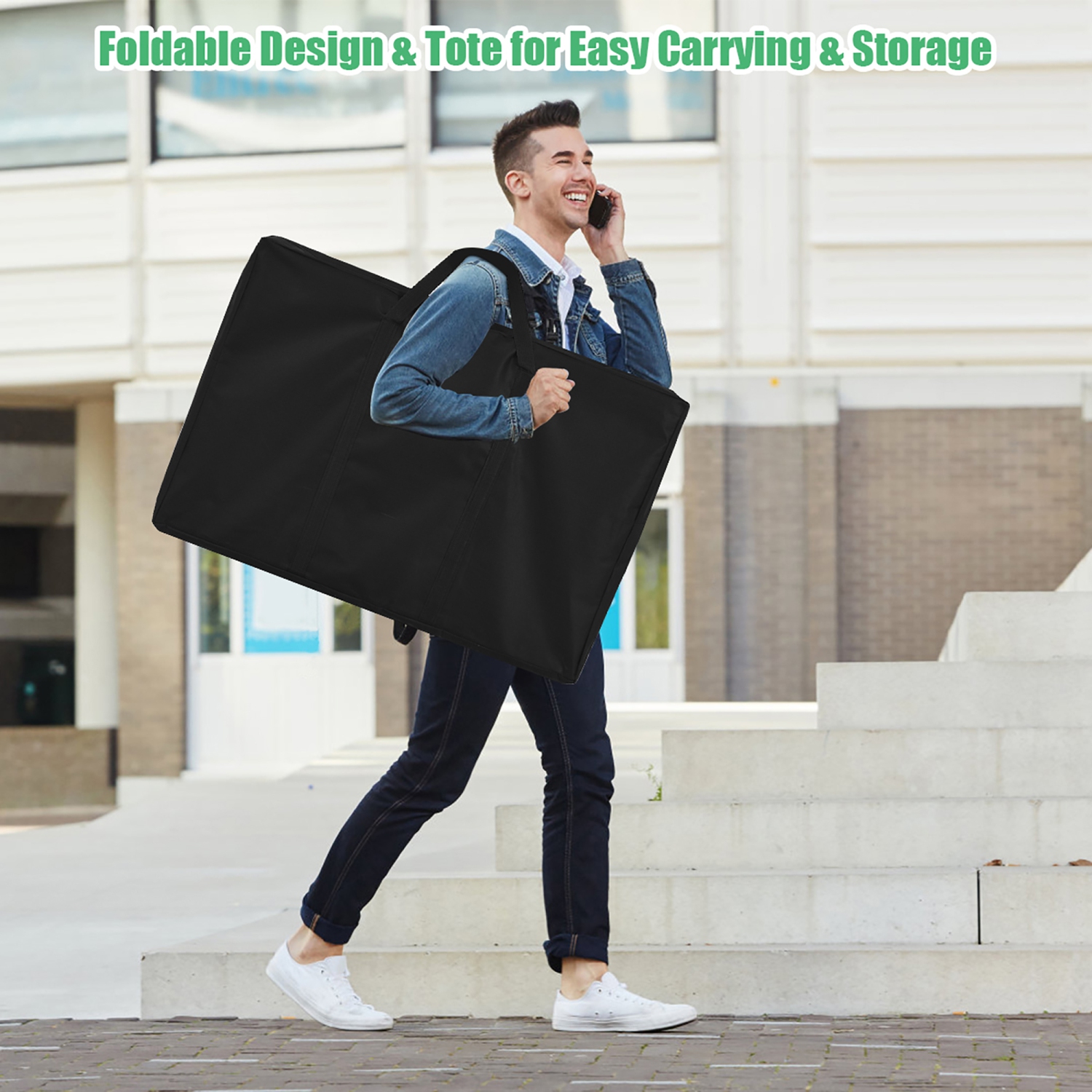 Ensemble de Jeu de Cornhole Costway, Jeu de Lancers de Bean Bags Pliable avec Sac de Transport