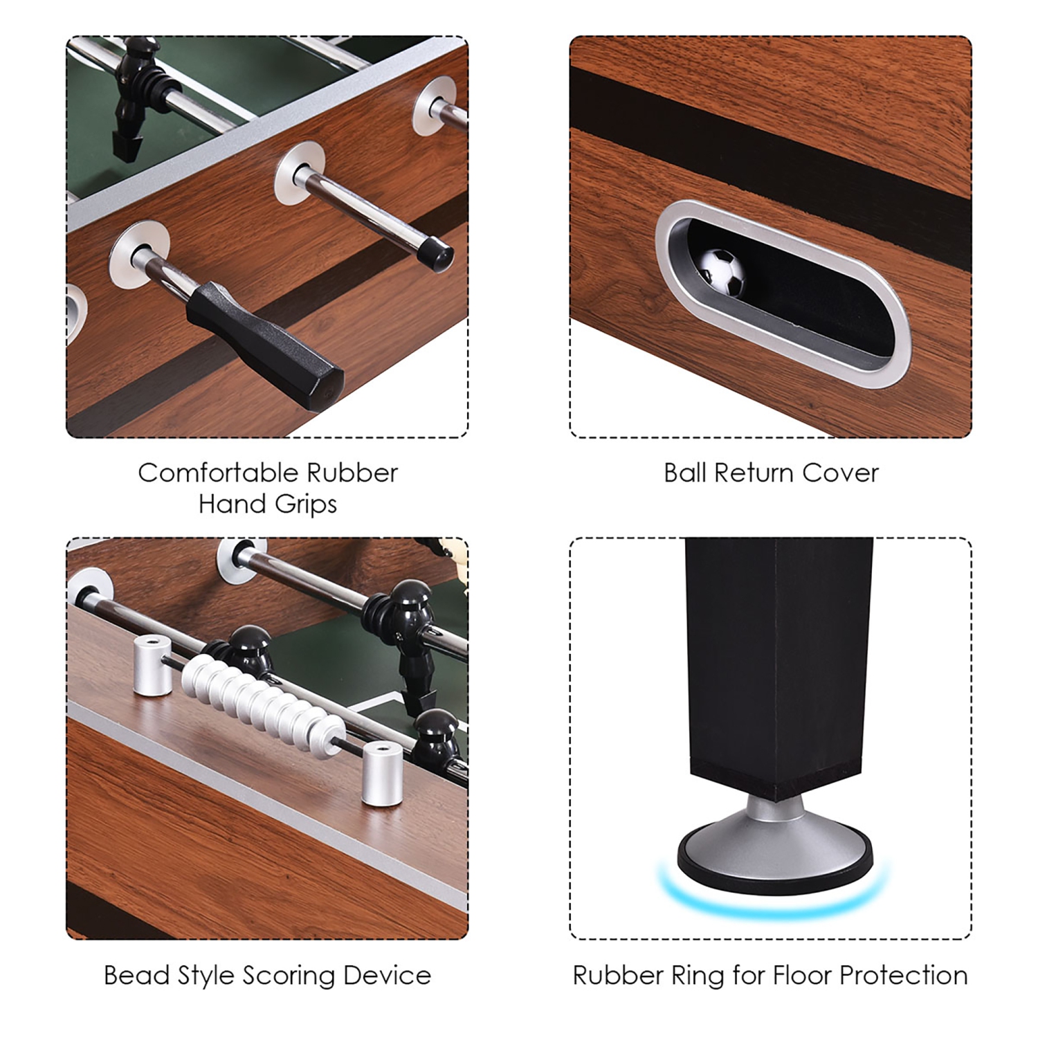 Costway 54" Foosball Soccer Table Competition Sized Football Arcade Indoor Game Room