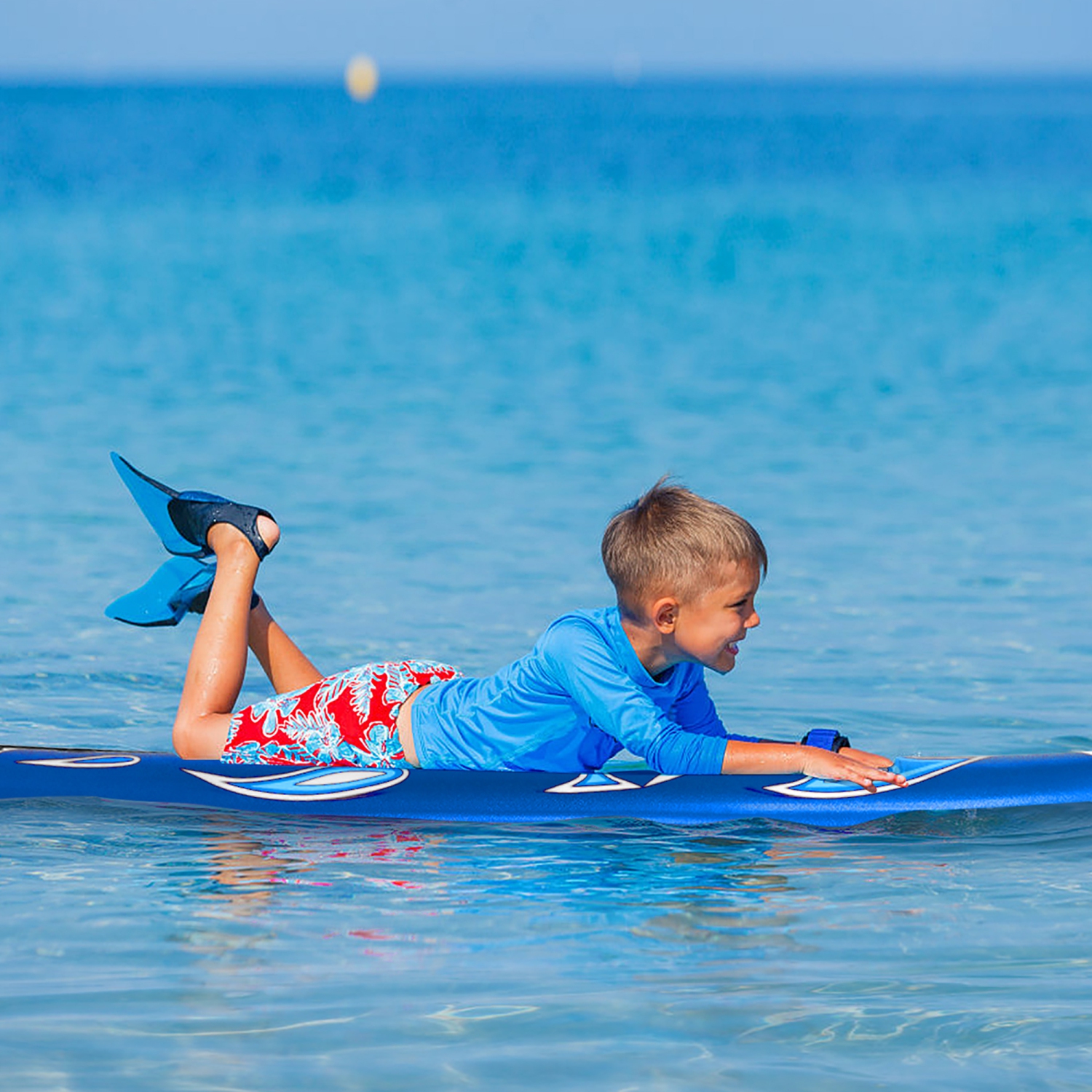 COSTWAY – Planche de Surf de 6’’ à 3 Dérives & Leash pour Enfants, Adultes
