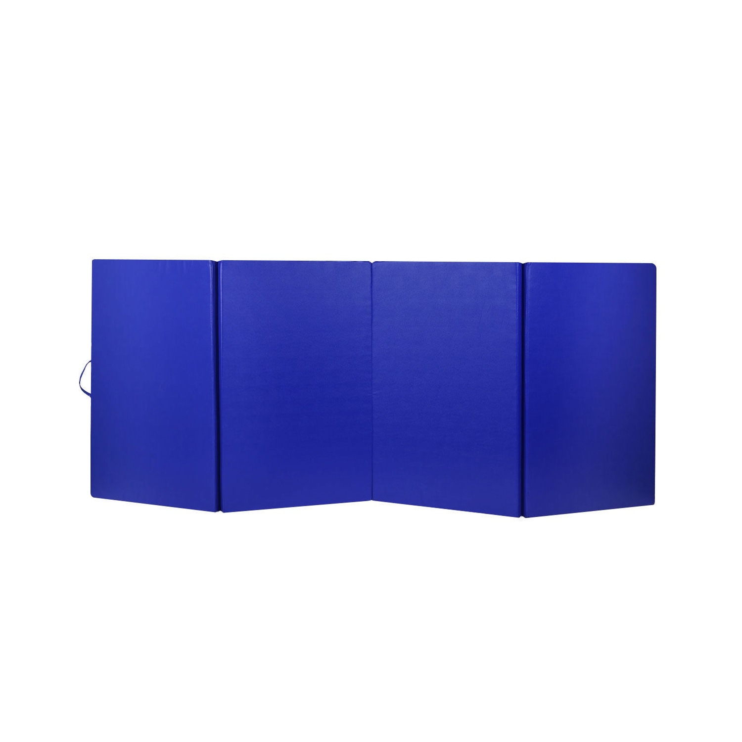 Costway 4'x10'x2" Folding Gymnastics Gym Exercise Mats Blue Stretching Yoga Mat Blue