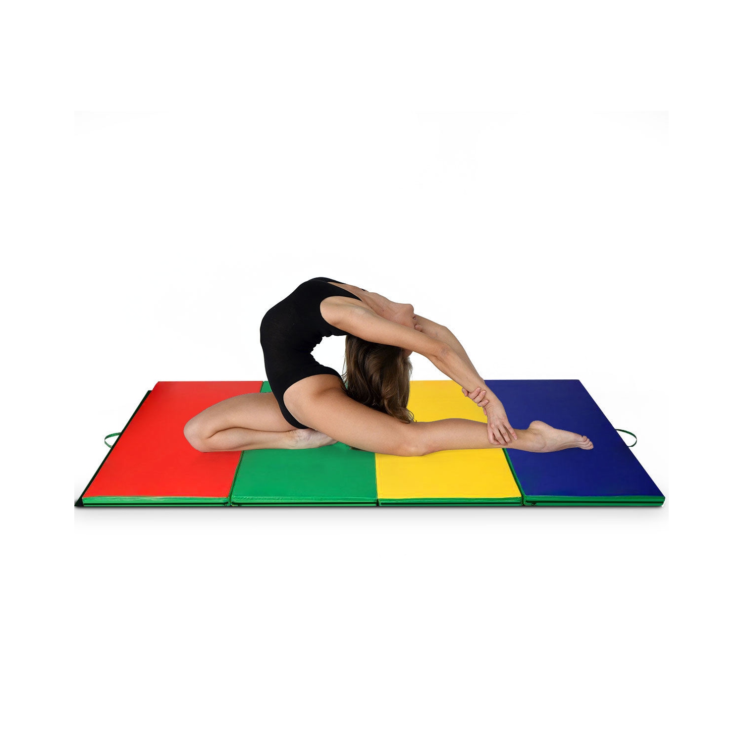 Costway 4'x10'x2" Gymnastics Mat Folding Panel Thick Gym Fitness Exercise