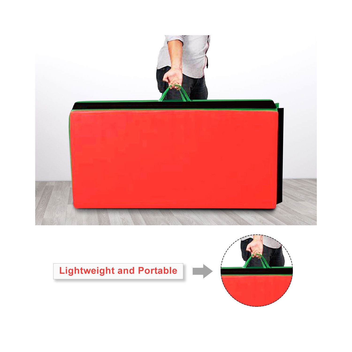 Costway 4'x10'x2" Gymnastics Mat Folding Panel Thick Gym Fitness Exercise