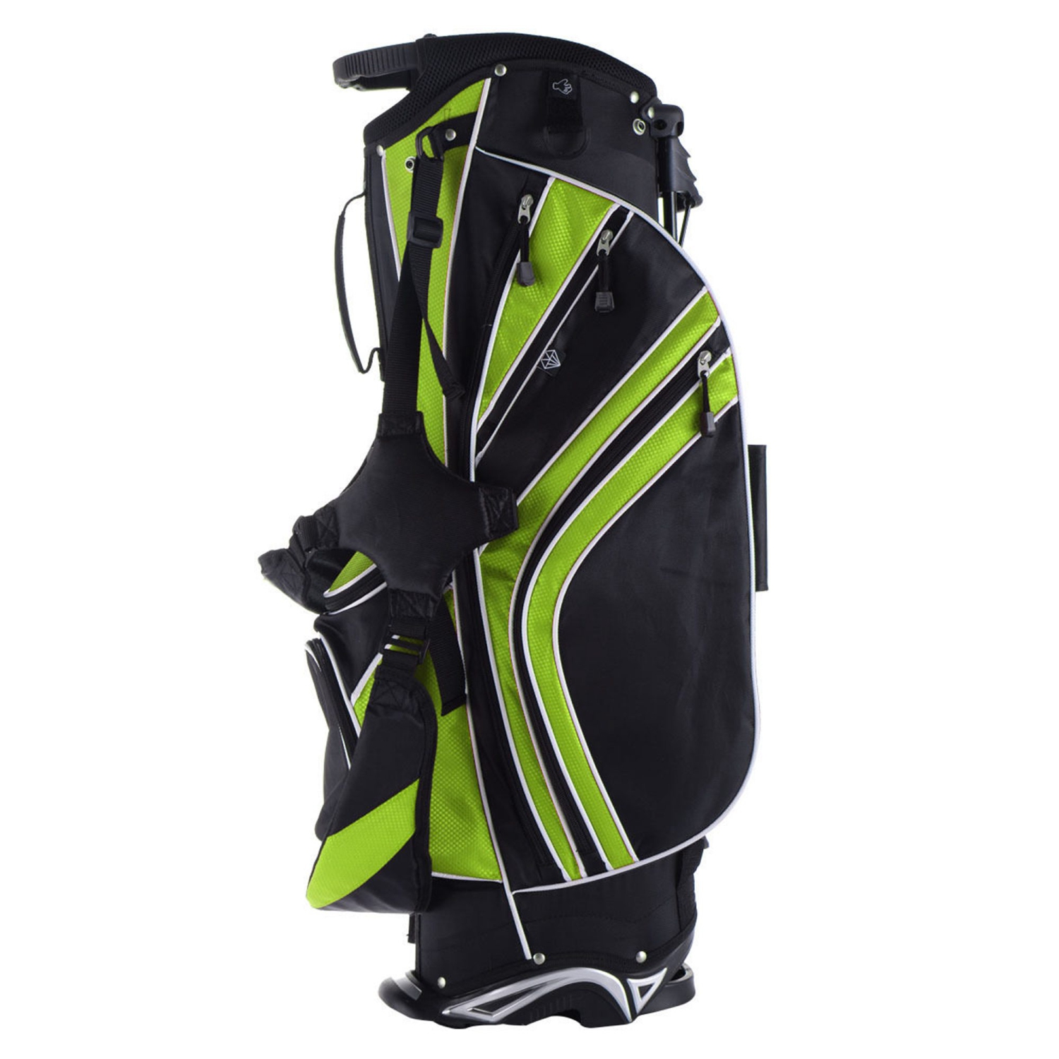 Costway Golf Stand Cart Bag Club w/6 Way Divider Carry Organizer Pockets Storage Green