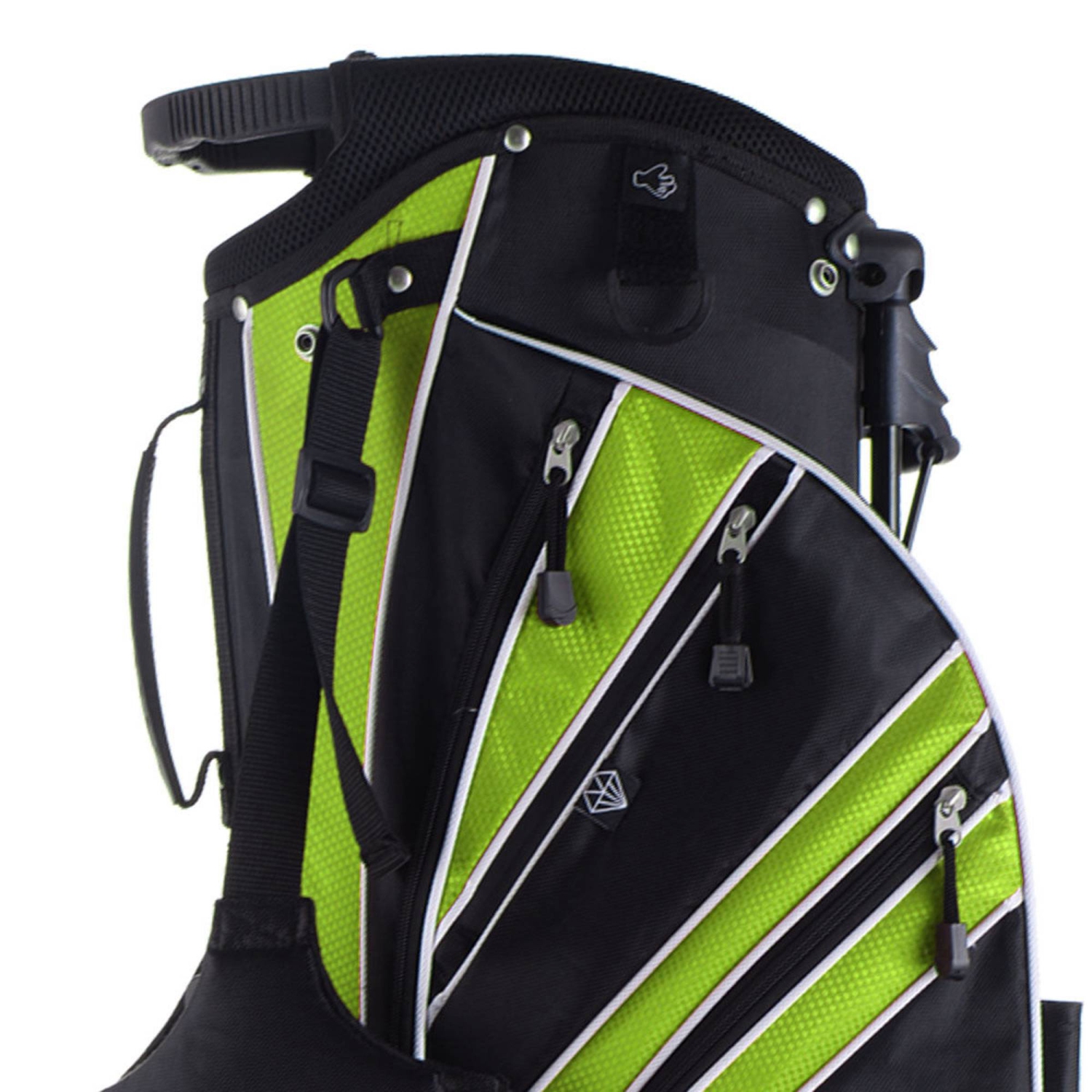 Costway Golf Stand Cart Bag Club w/6 Way Divider Carry Organizer Pockets Storage Green