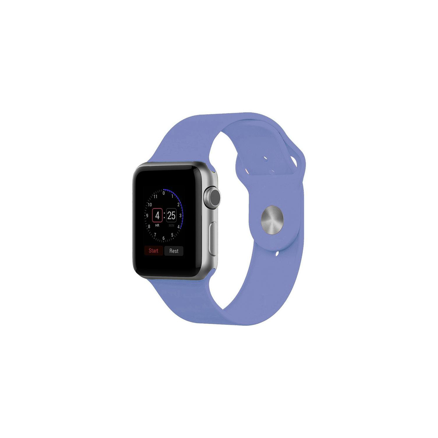 Bracelet en silicone lavande de PANDACO pour Apple Watch 38&nbsp;mm/40&nbsp;mm/41&nbsp;mm/42&nbsp;mm