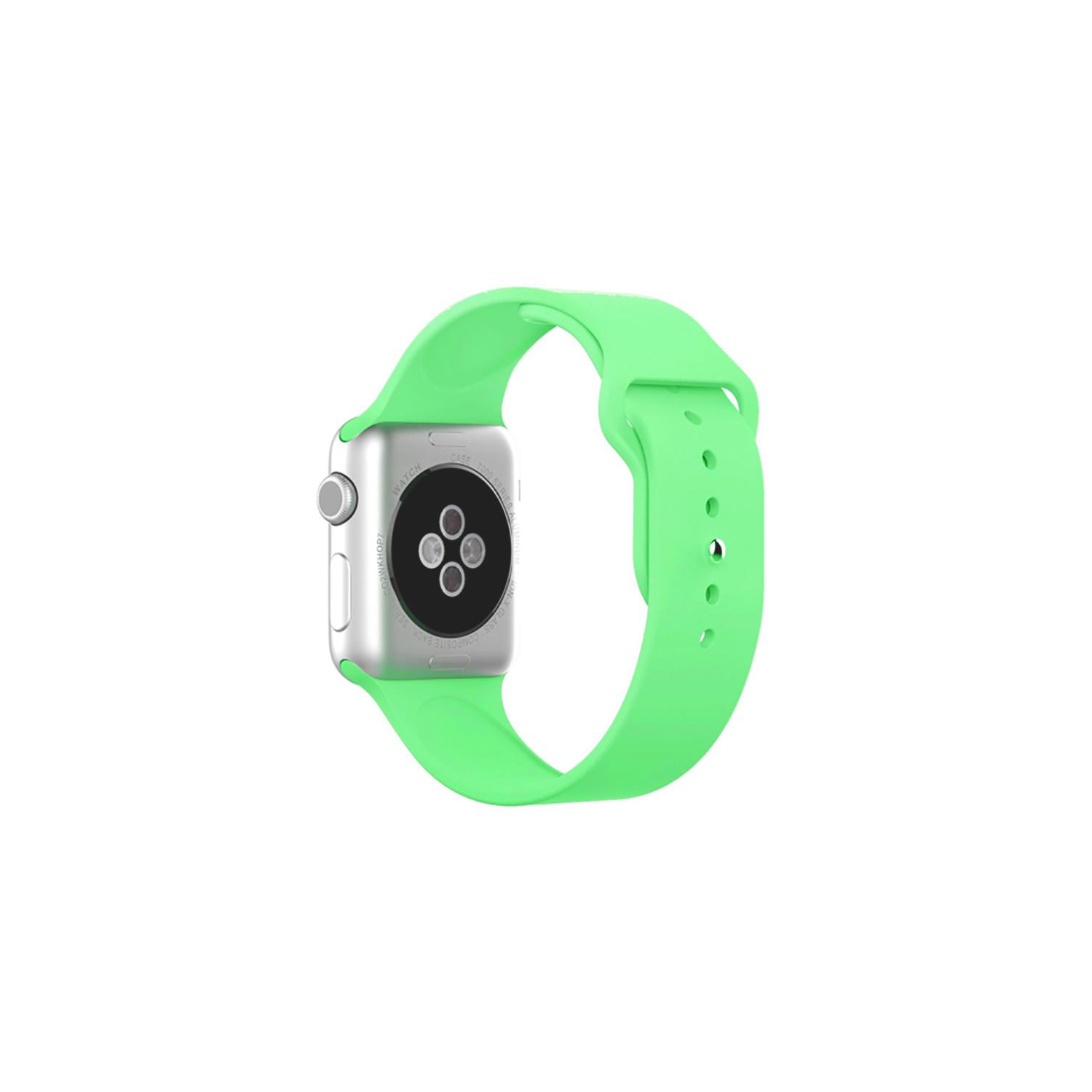 PANDACO Lime Green Silicone Watch Strap for Apple Watch 42mm / 44mm / 45mm / 46mm / 49mm