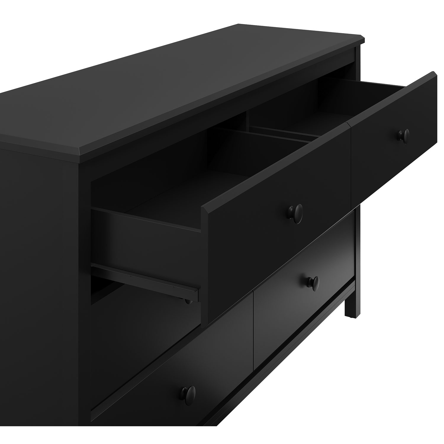Commode à 6 tiroirs Alpine de Storkcraft - Noir