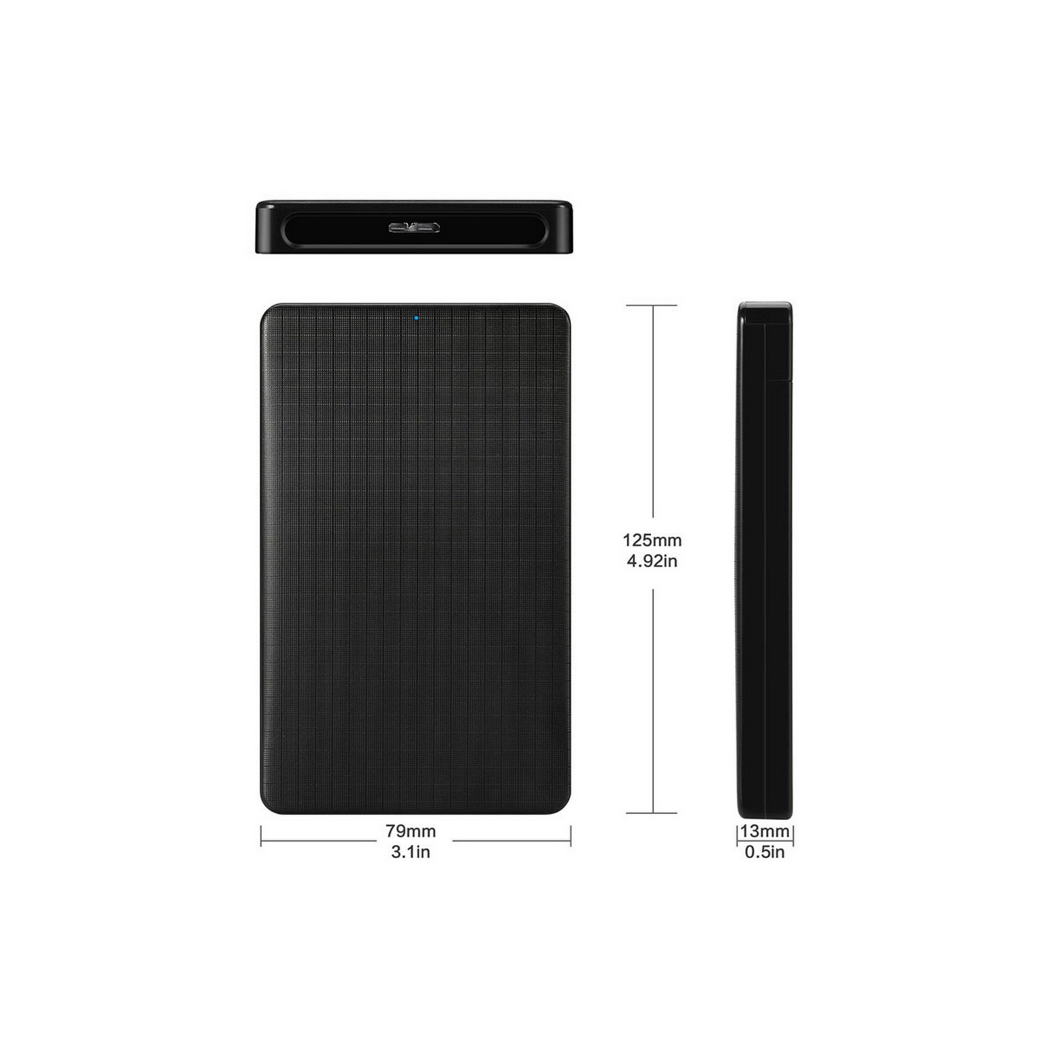 Boîtier de 3.0 po USB 2.5 SATA d’axGear pour ordinateur portatif Boîtier de connexion de disque SSD externe MicroB