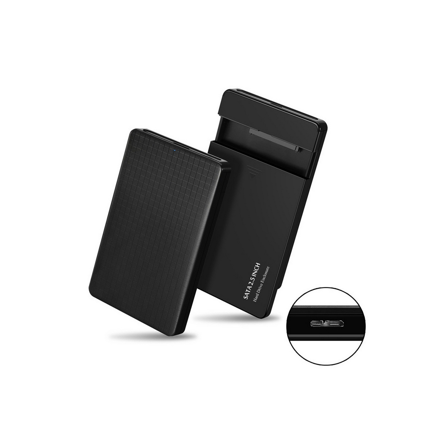 Boîtier de 3.0 po USB 2.5 SATA d’axGear pour ordinateur portatif Boîtier de connexion de disque SSD externe MicroB