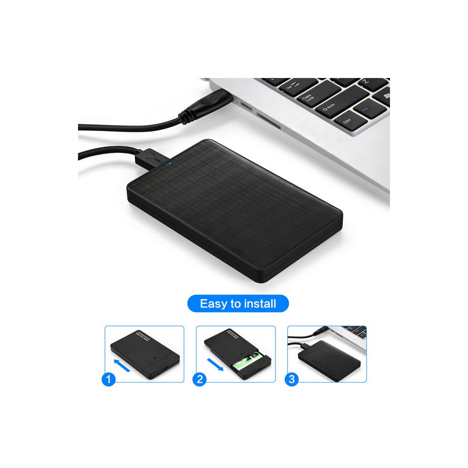 axGear USB-C 3.1 Enclsoure 2.5 Inch SATA Hard Drive External Case SSD USB Type C Box