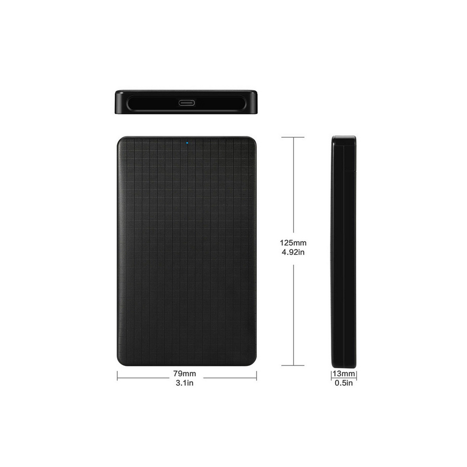 axGear USB-C 3.1 Enclsoure 2.5 Inch SATA Hard Drive External Case SSD USB Type C Box