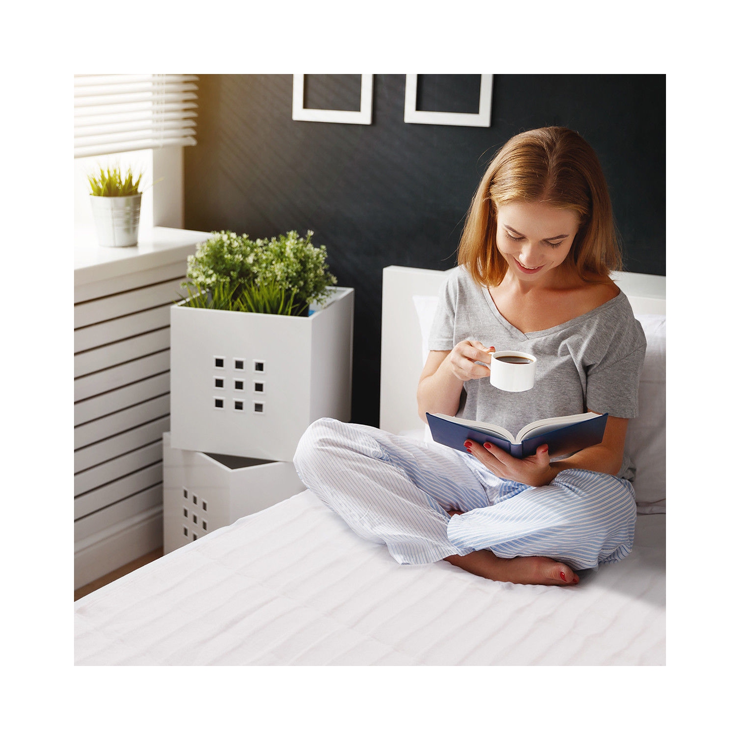 Costway Electric Heated Blanket Low-Voltage 5 Temperature Modes 8H Timer UL 2 SIZES