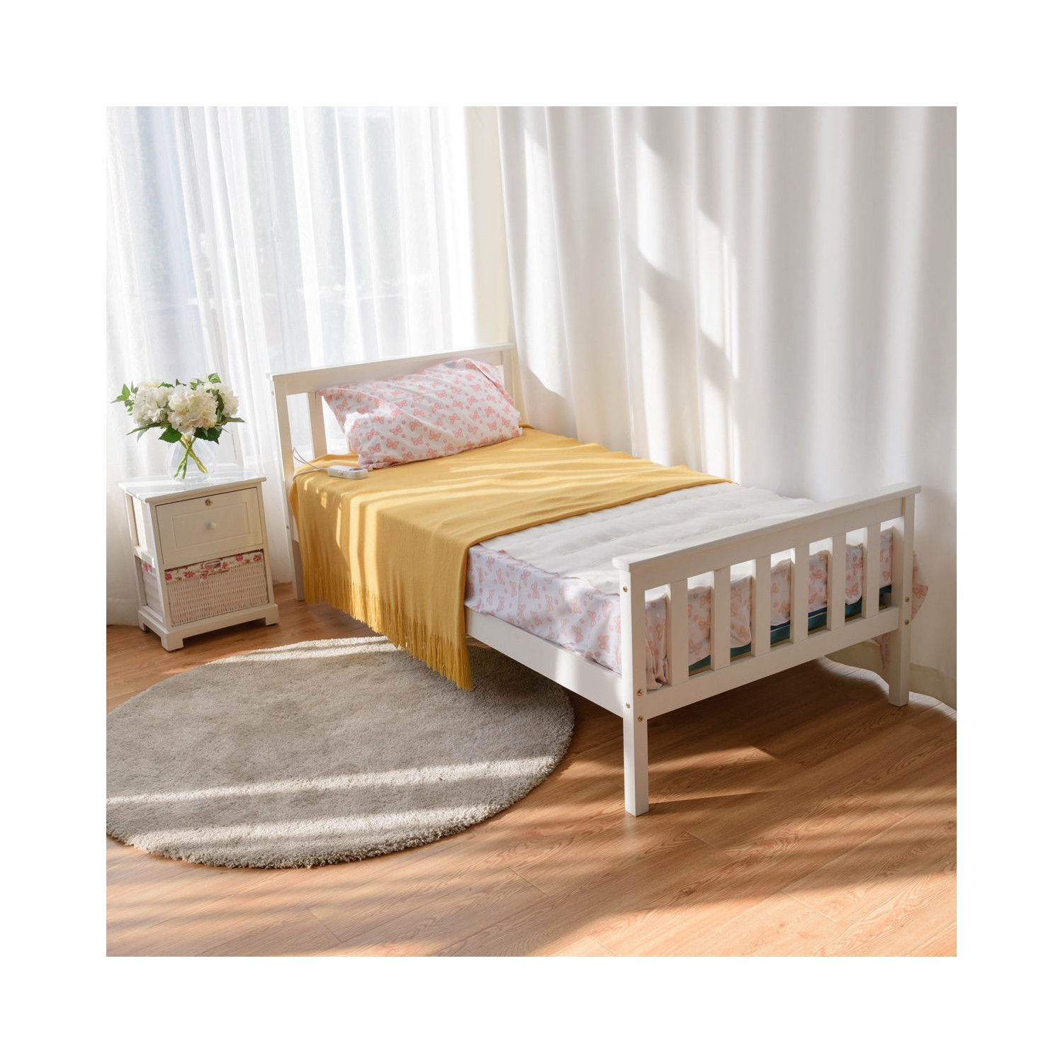 Costway Electric Heated Blanket Low-Voltage 5 Temperature Modes 8H Timer UL 2 SIZES