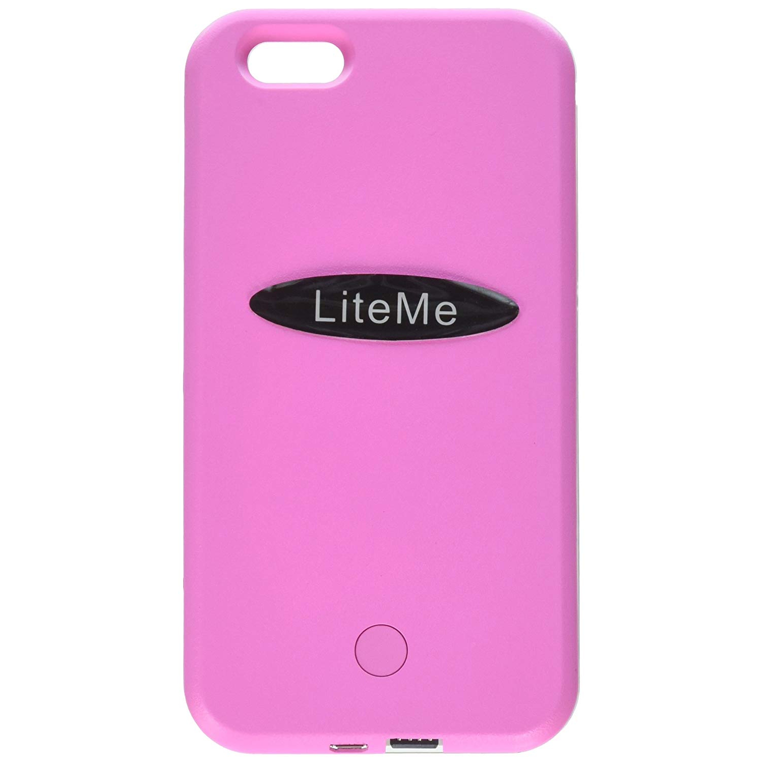 Serene Life SLIP201PN iPhone 6 Plus LED Selfie Light Case & Battery Juice Pack, Pink