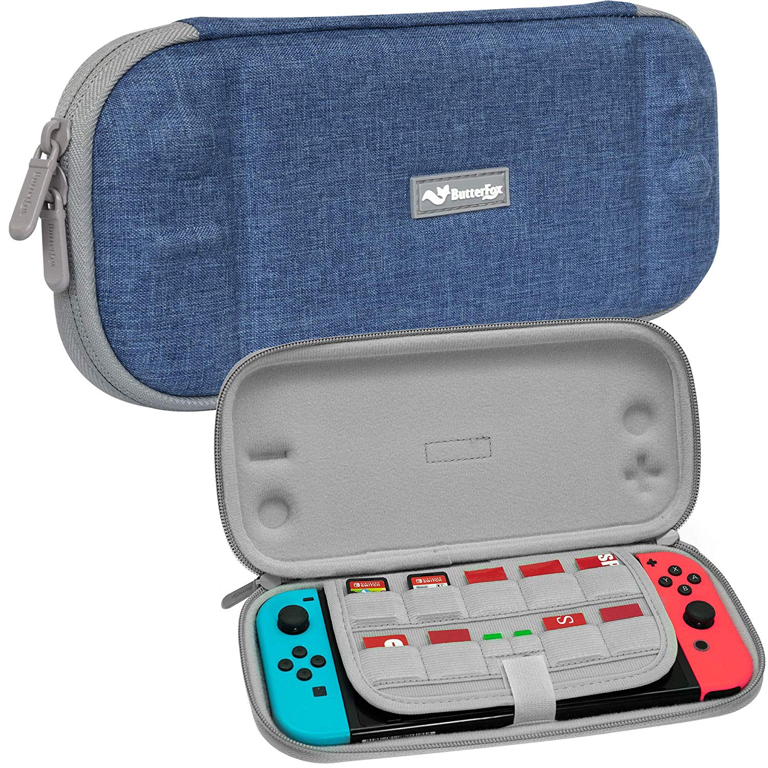 Butterfox Ultra Slim Hard Switch Carrying Case Compatible With Nintendo Switch 9 Game Cartridge Holders Blue Best Buy Canada