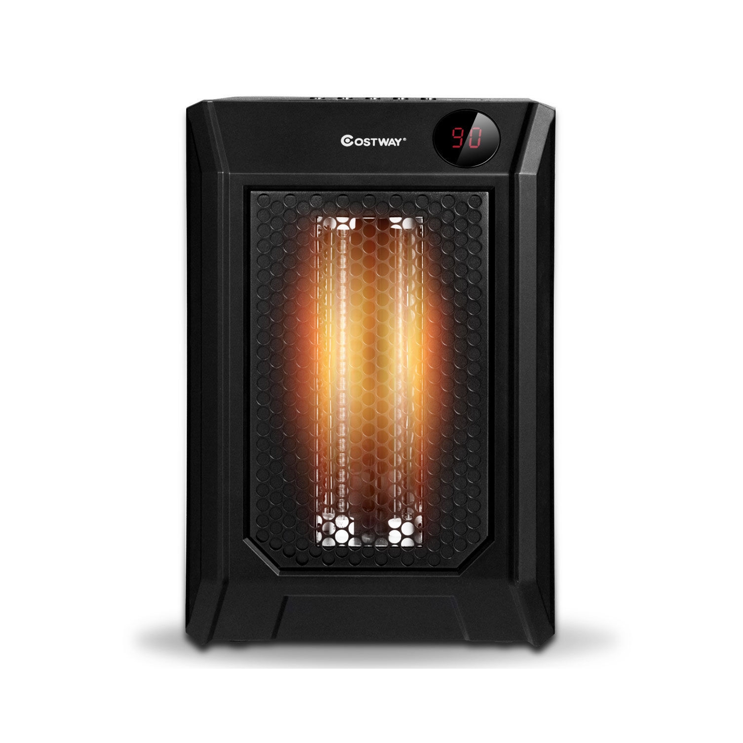 Chauffage électrique portable 1500W 12H Minuterie LED Salle de contrôle à distance Bureau