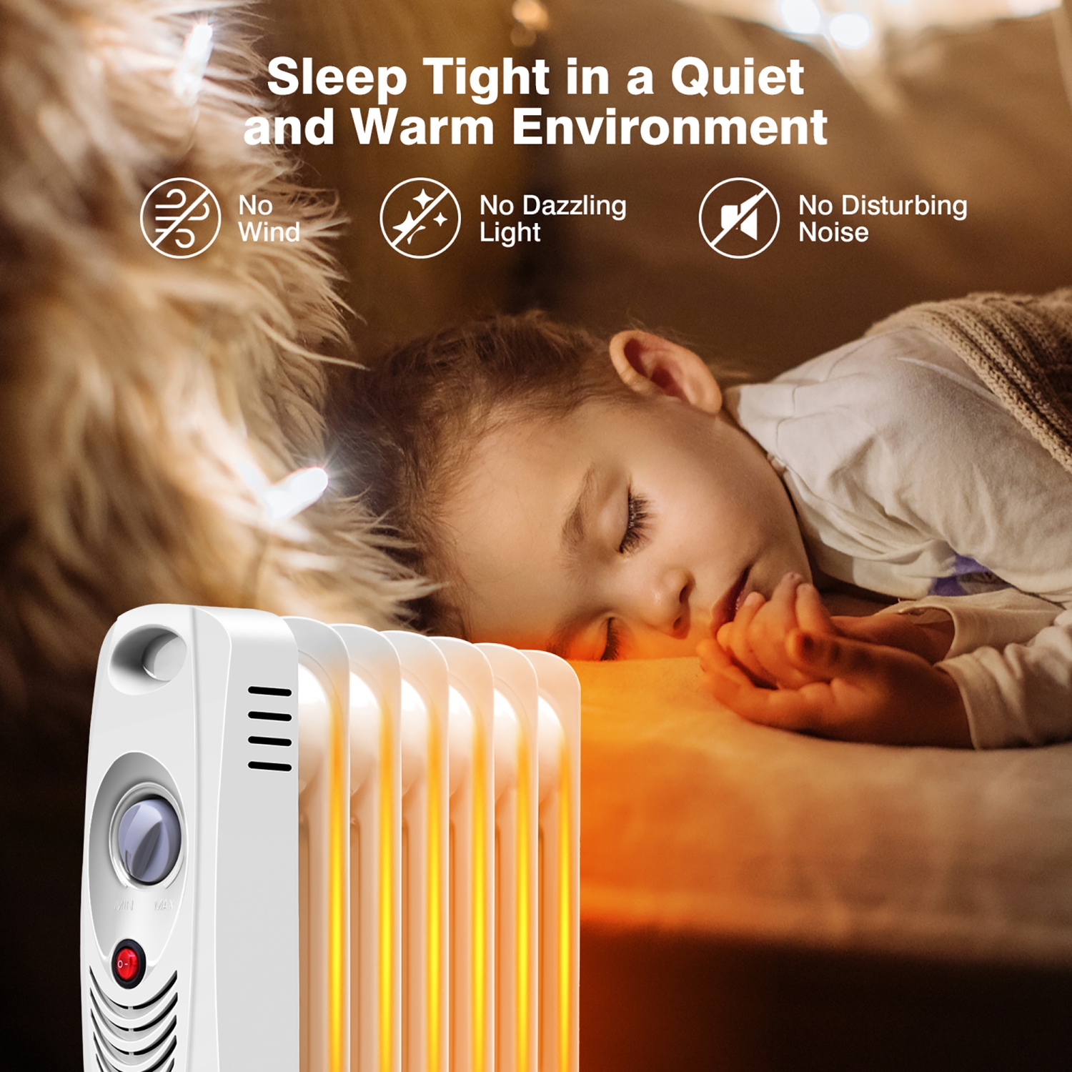 Costway 700 W Portable Mini Electric Oil Filled Radiator Heater 7-Fin Thermostat Home