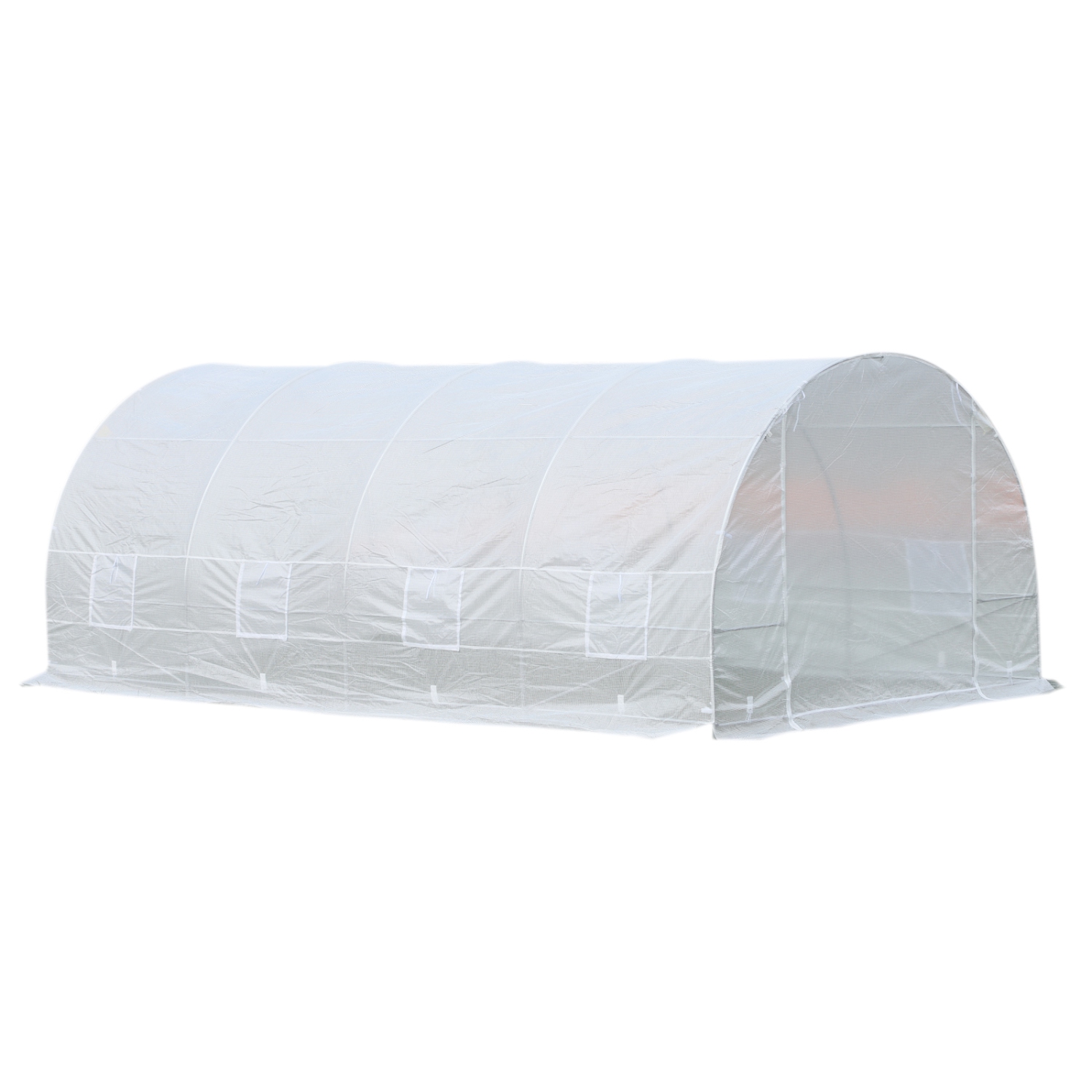 Outsunny Heavy Duty Tunnel Walk-in Greenhouse White