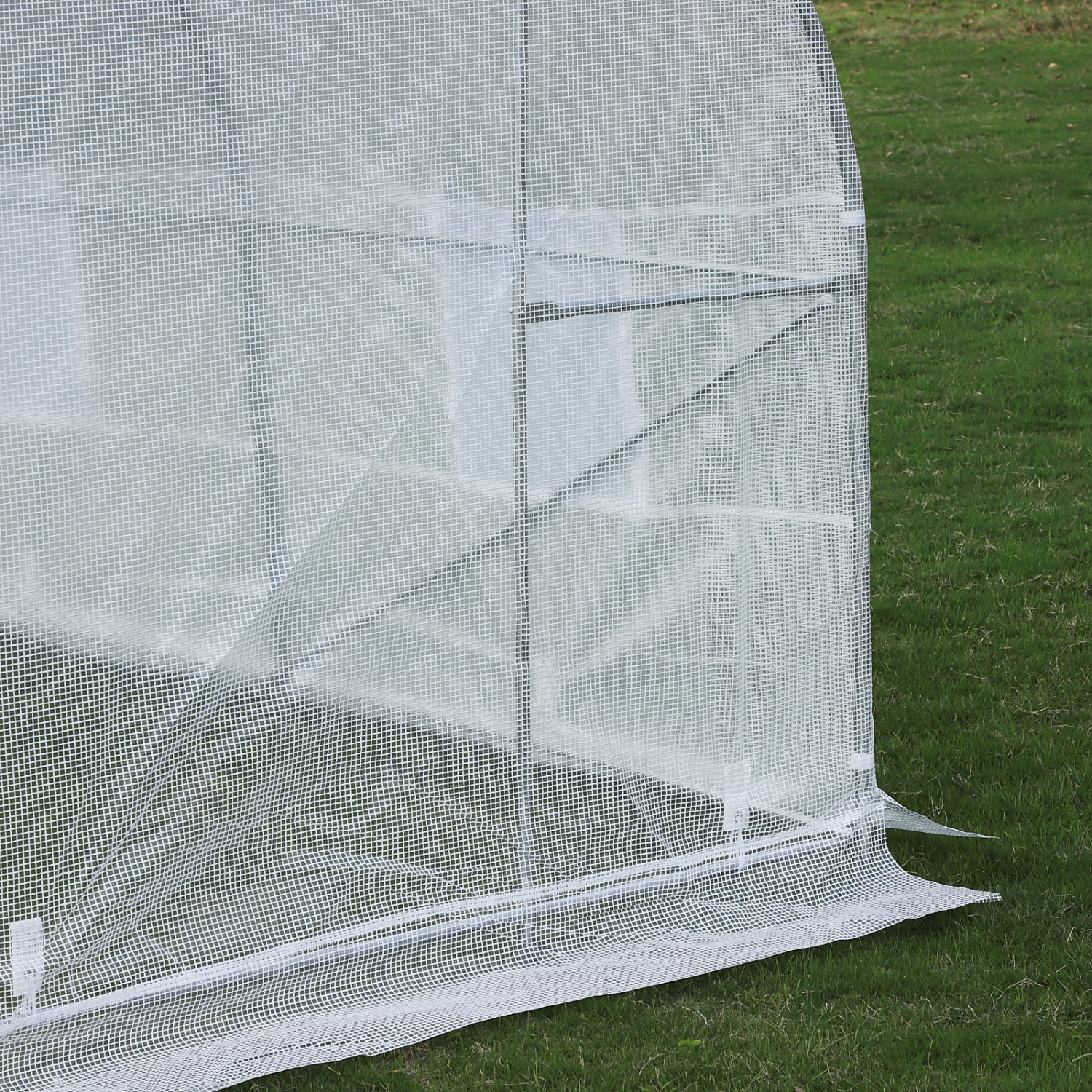 Outsunny Heavy Duty Tunnel Walk-in Greenhouse White