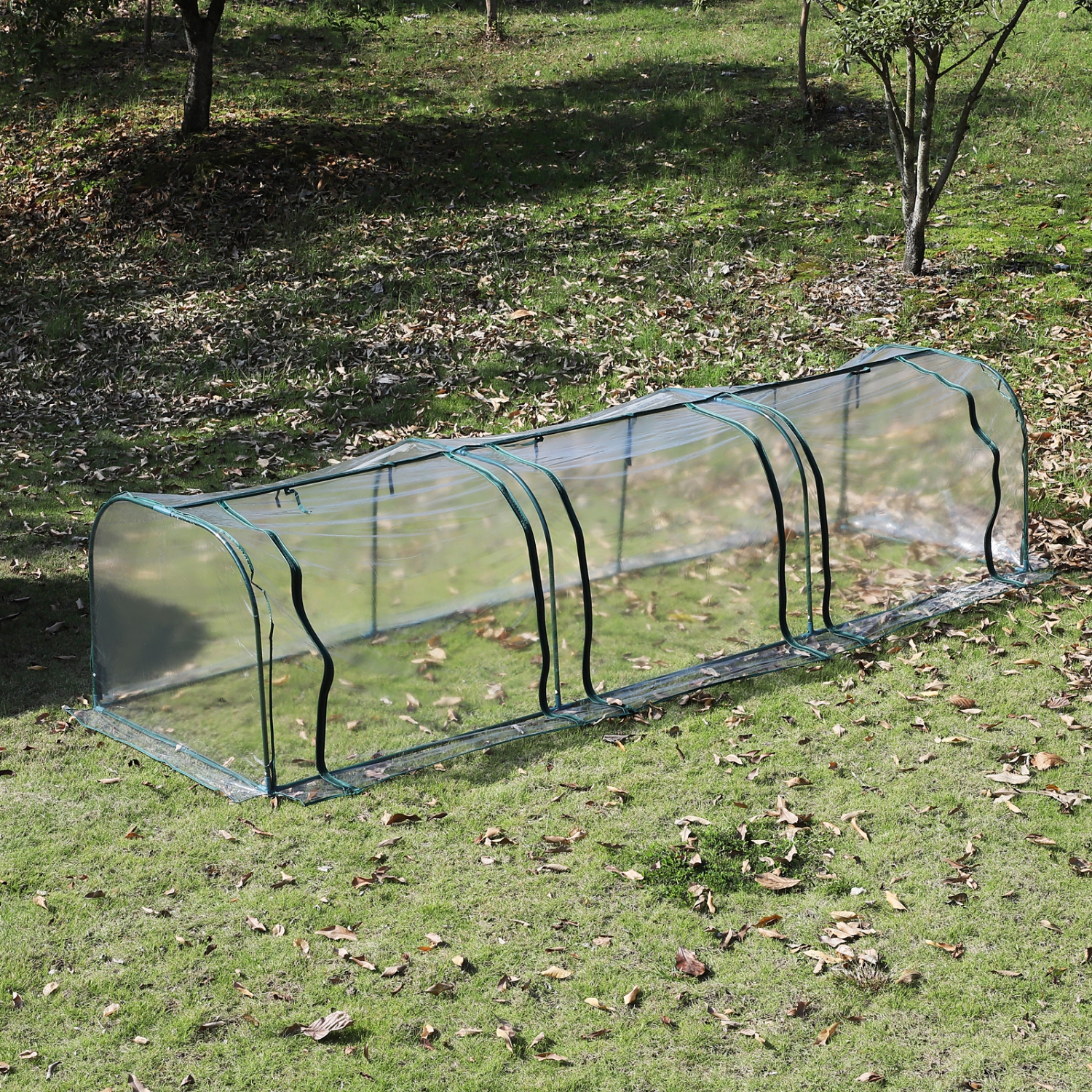 Outsunny Transparent Mini Greenhouse 3 Zipped Doors