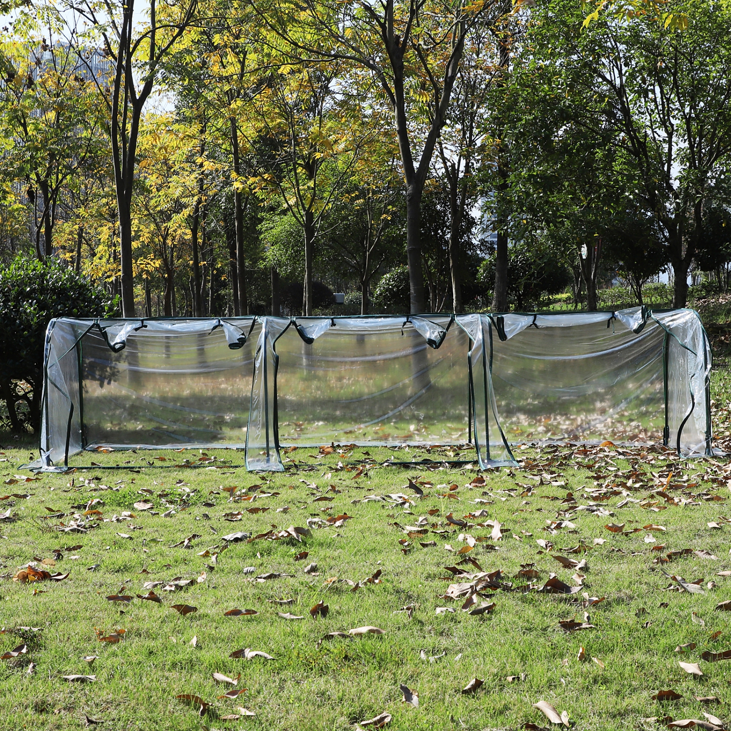 Outsunny Transparent Mini Greenhouse 3 Zipped Doors