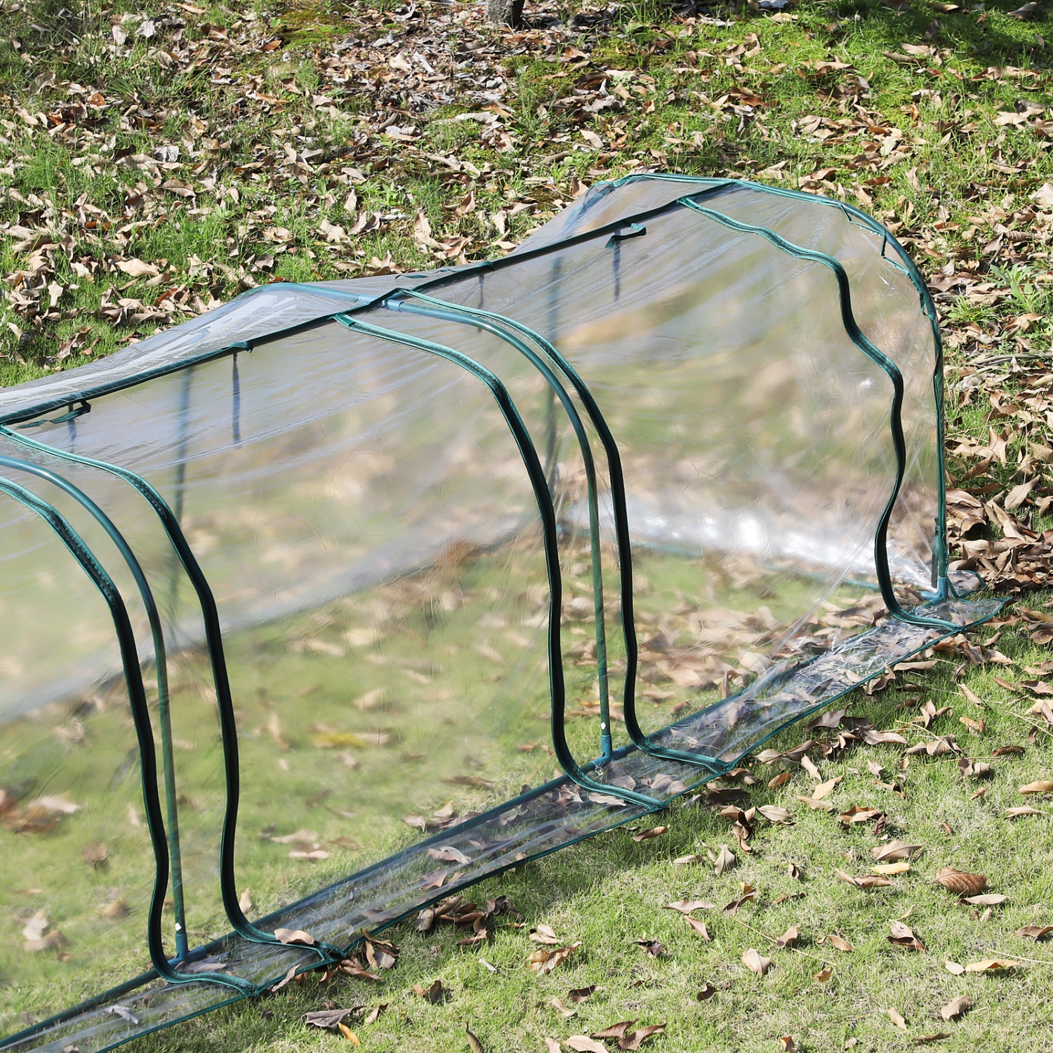 Outsunny Transparent Mini Greenhouse 3 Zipped Doors