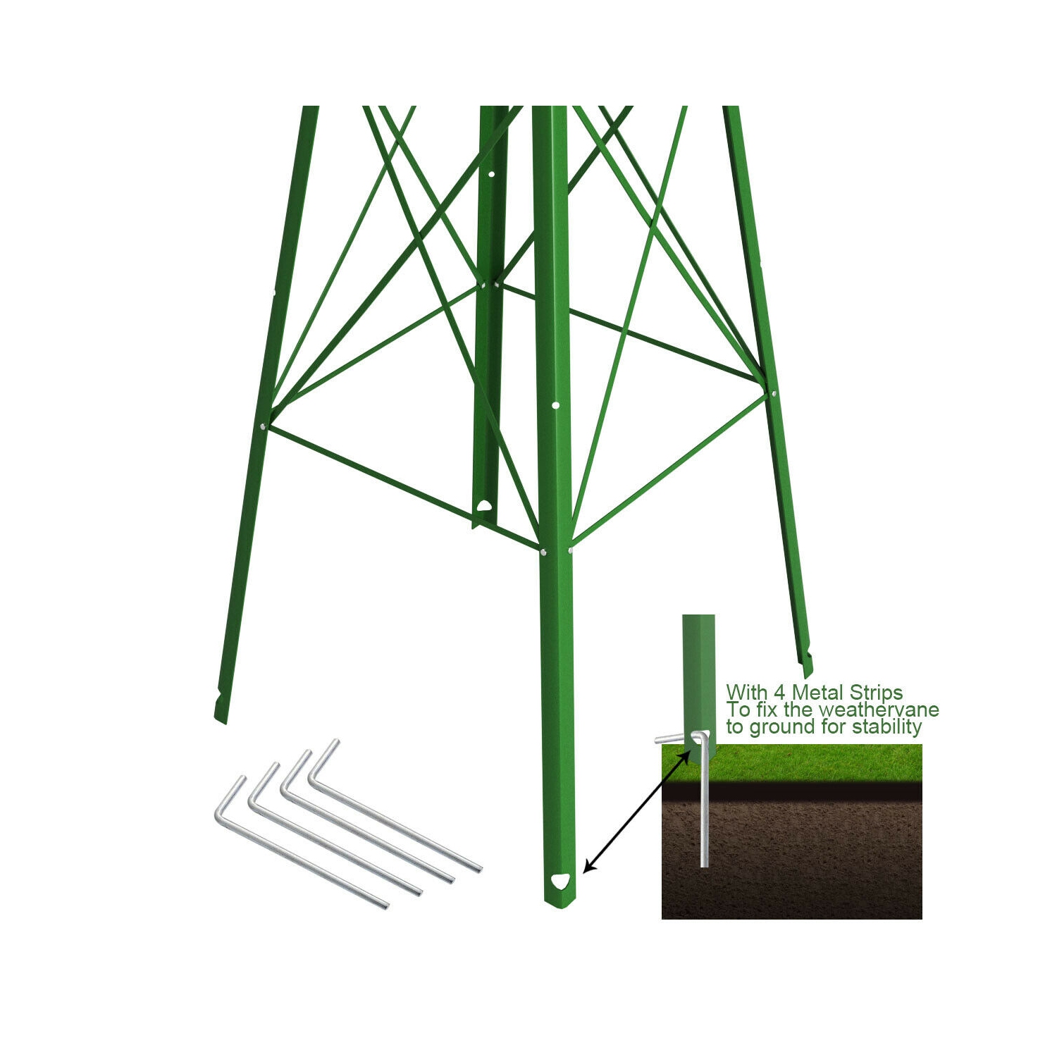 Large moulin à vent de 8 pi de Costway, argent, vert et jaune, vane des jardins