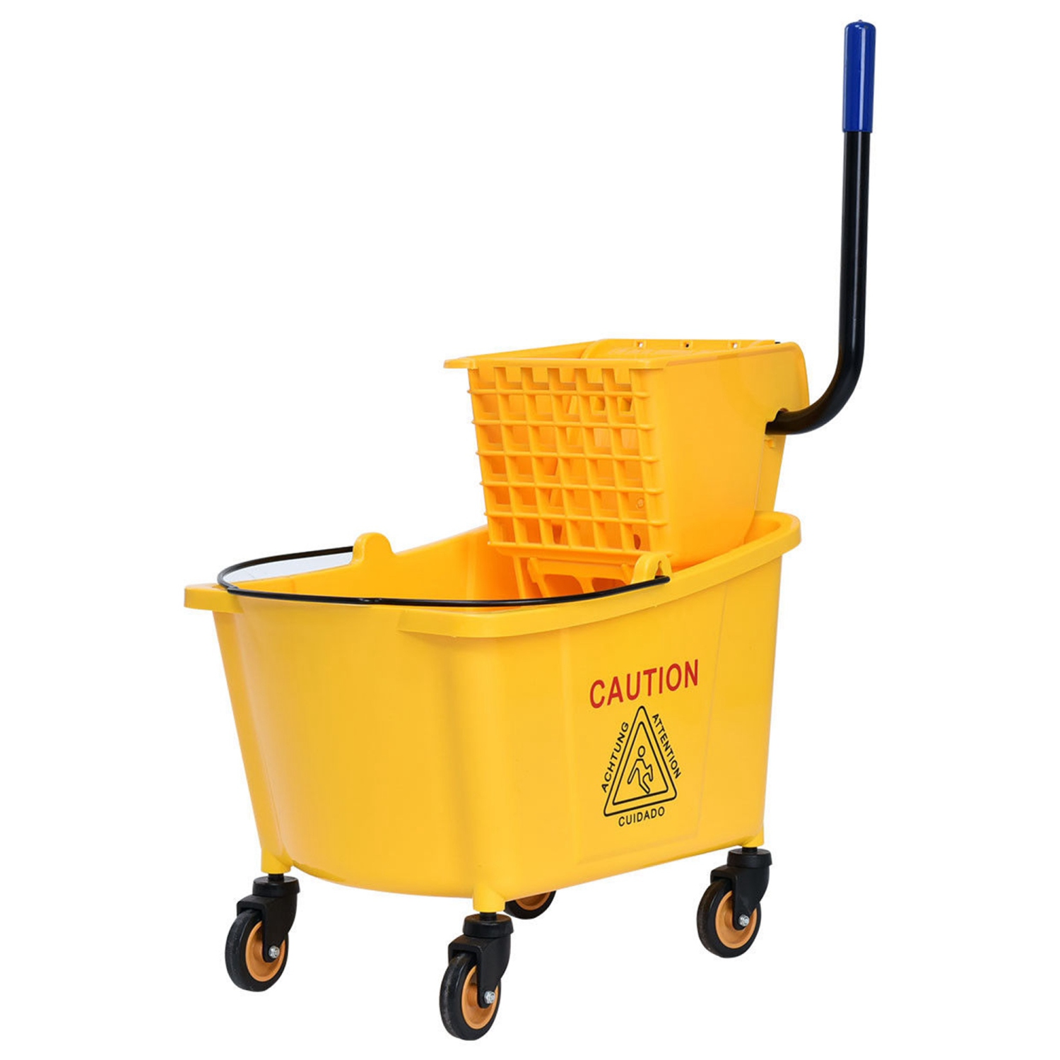 Costway 35 Quart Side Press Wringer Mop Bucket Mop Bucket Wringer Combo