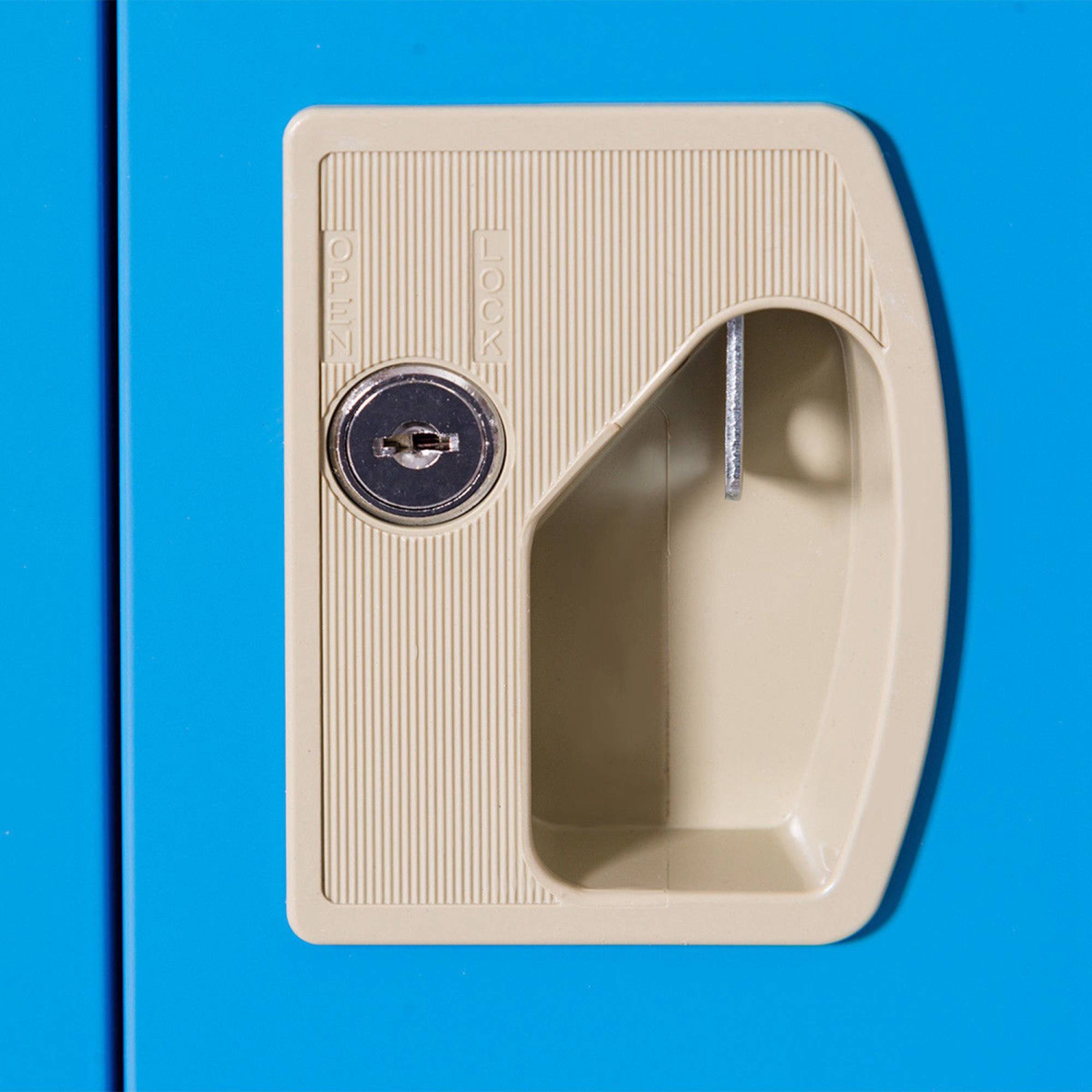 Costway 48" Kid Locker Safe Storage Child Single Tier Metal Lock Key Blue