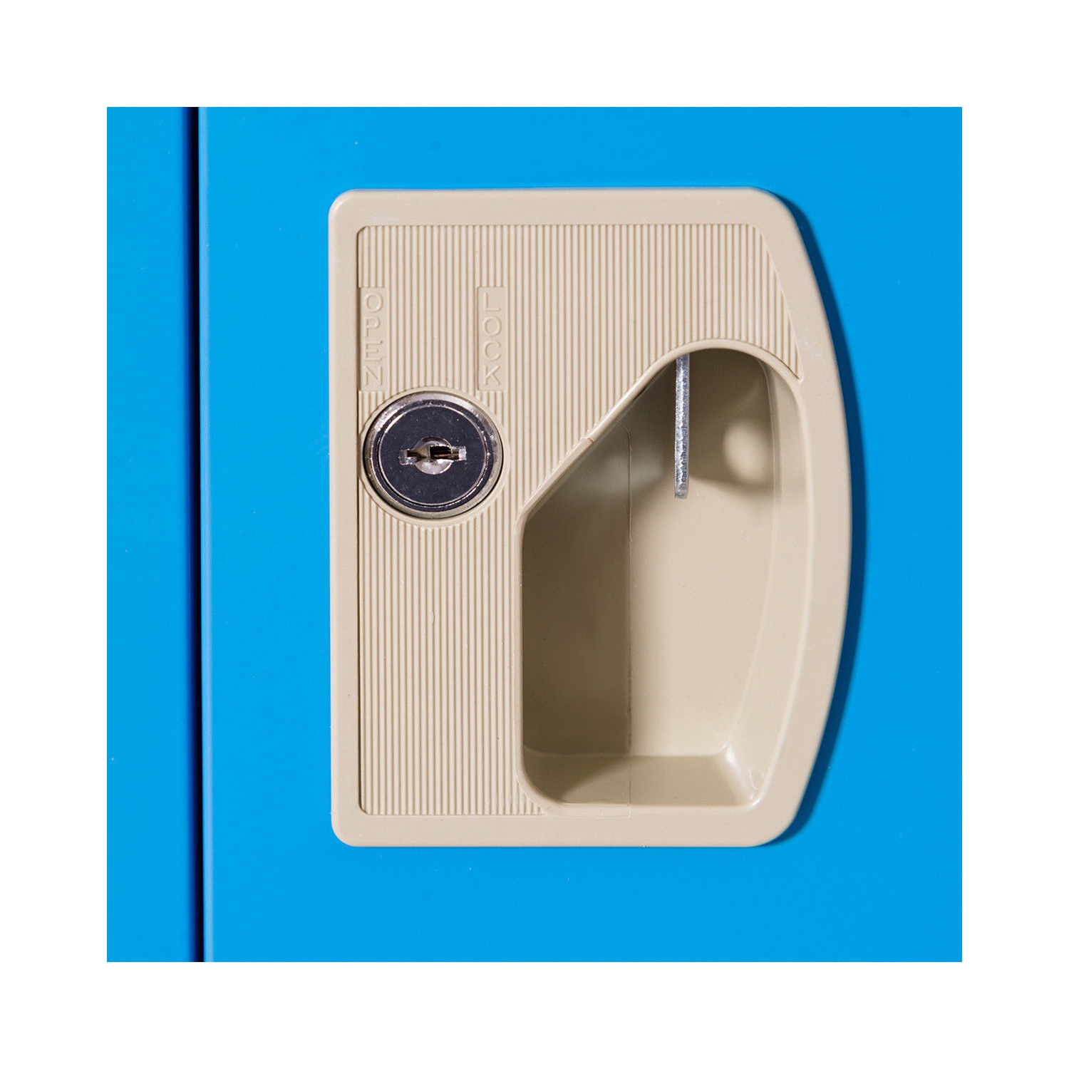 Costway 48" Kid Locker Safe Storage Child Single Tier Metal Lock Key Blue
